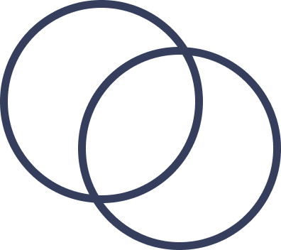 Circles converging icon