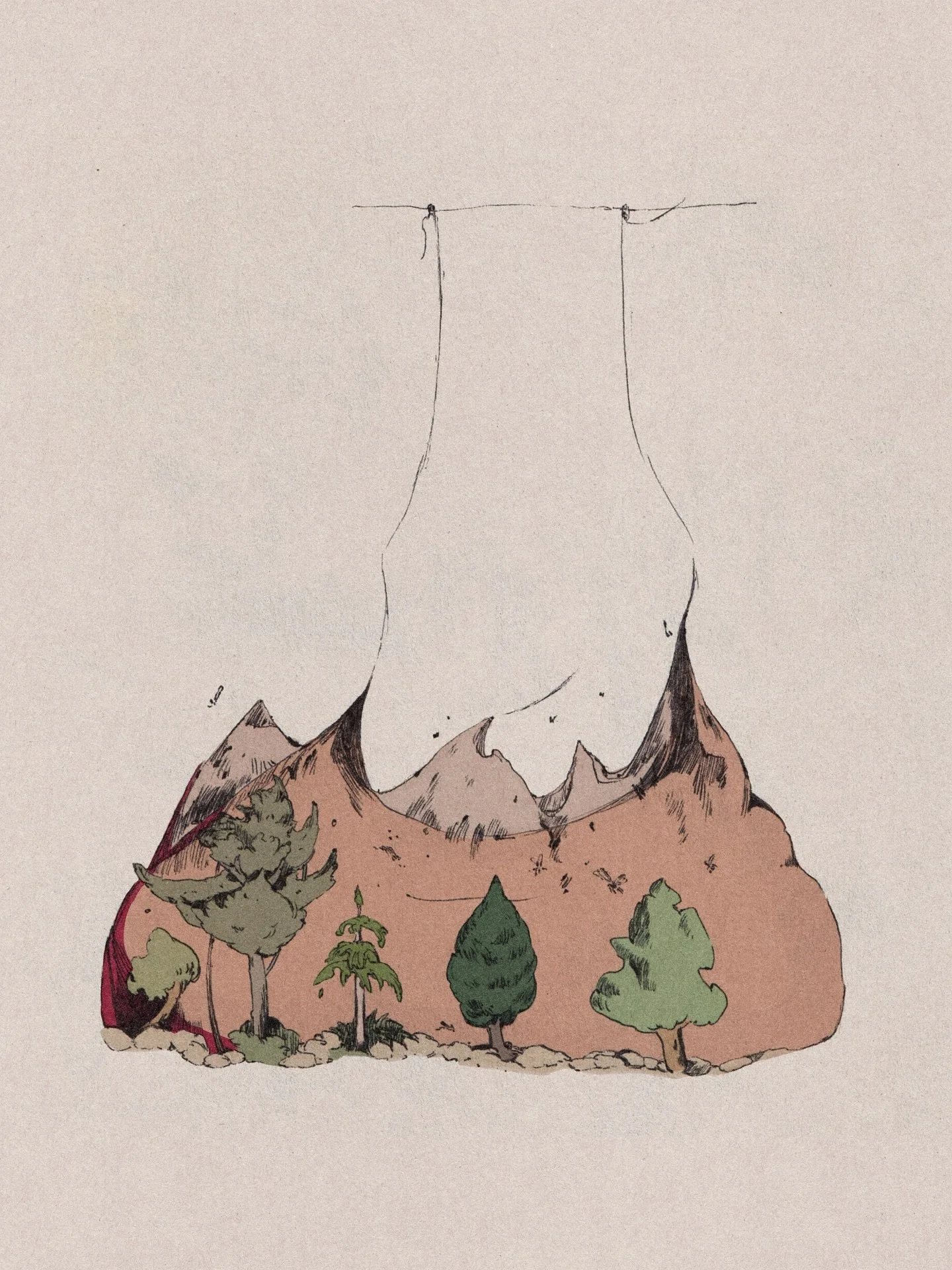 hanging on by a thread

#illustration #munichart #landscapeart #mountainillustration