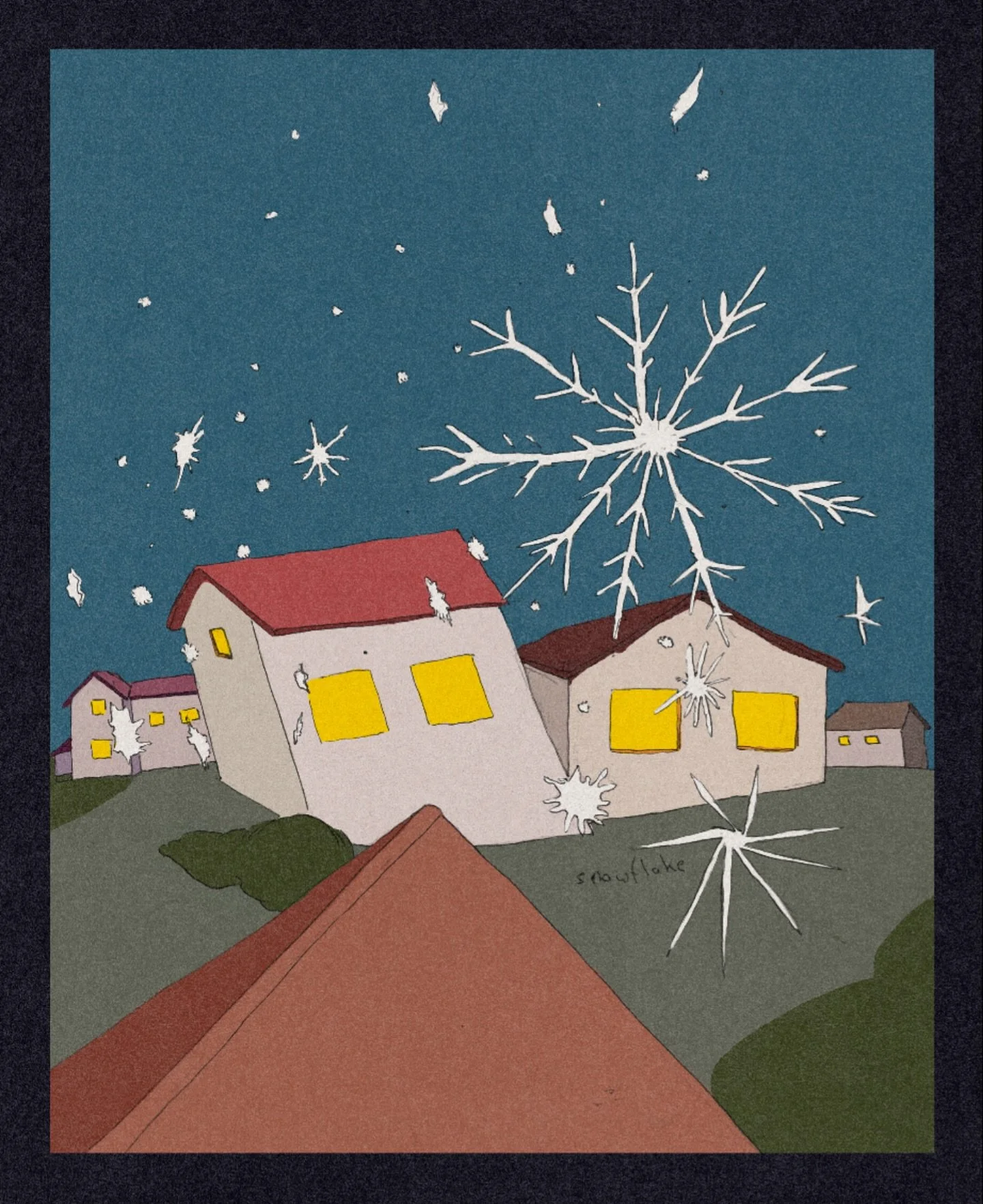 First snowflakes ❄️ 

@peachtober 

#peachtober25 #peachtober25snowflake #peachtober #peachtoberday21