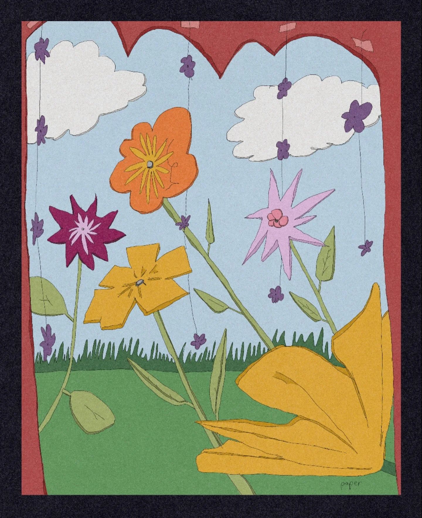 Paper flowers 🌷 

@peachtober #peachtober25 #peachtober25paper 

#illustration #digitalflowerdrawing