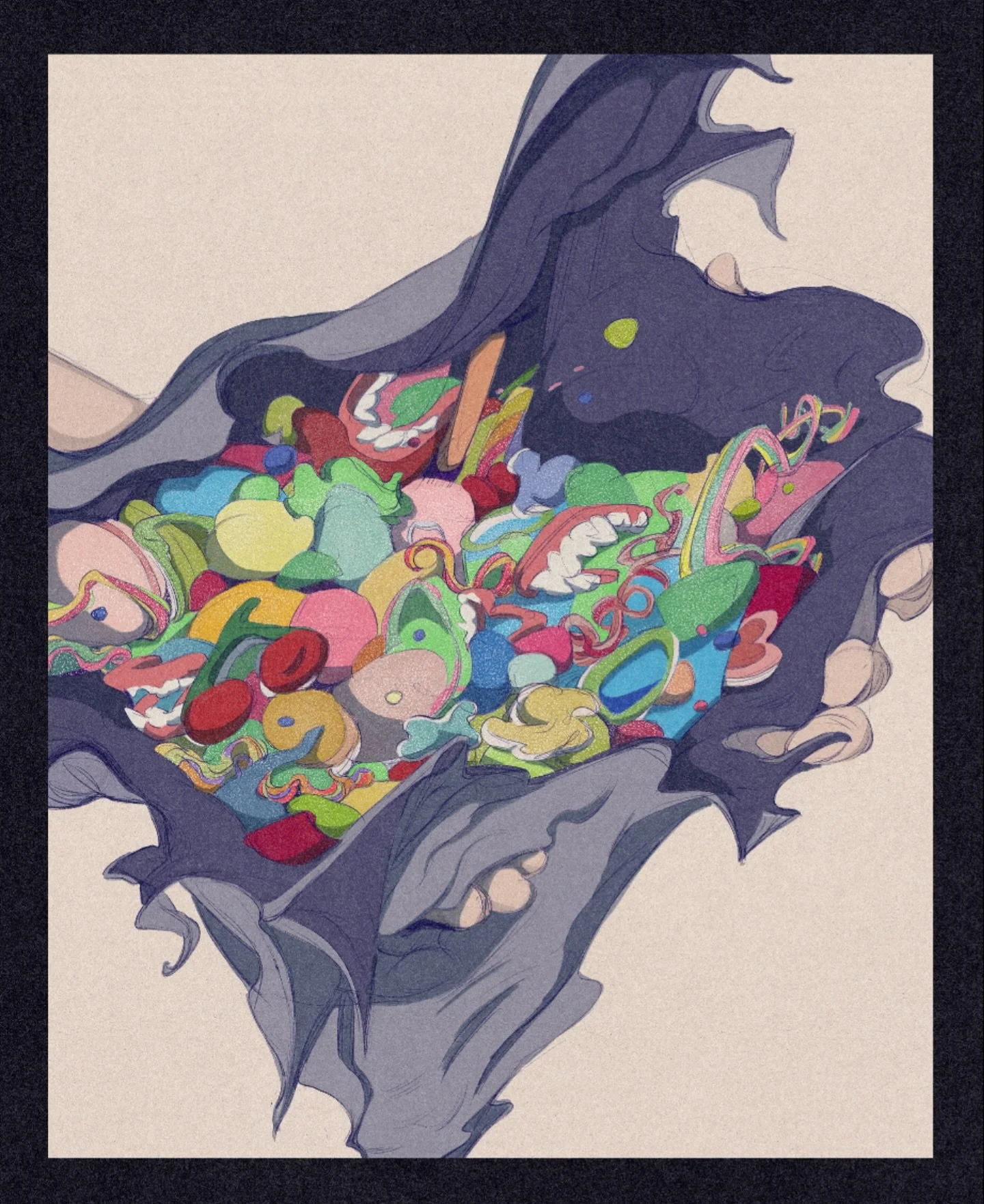 Sour candy 🍬 🍭 

@peachtober day 29! We&rsquo;re getting close to the end! ✨

#peachtober25 #peachtober25sour #peachtober #candyillustration