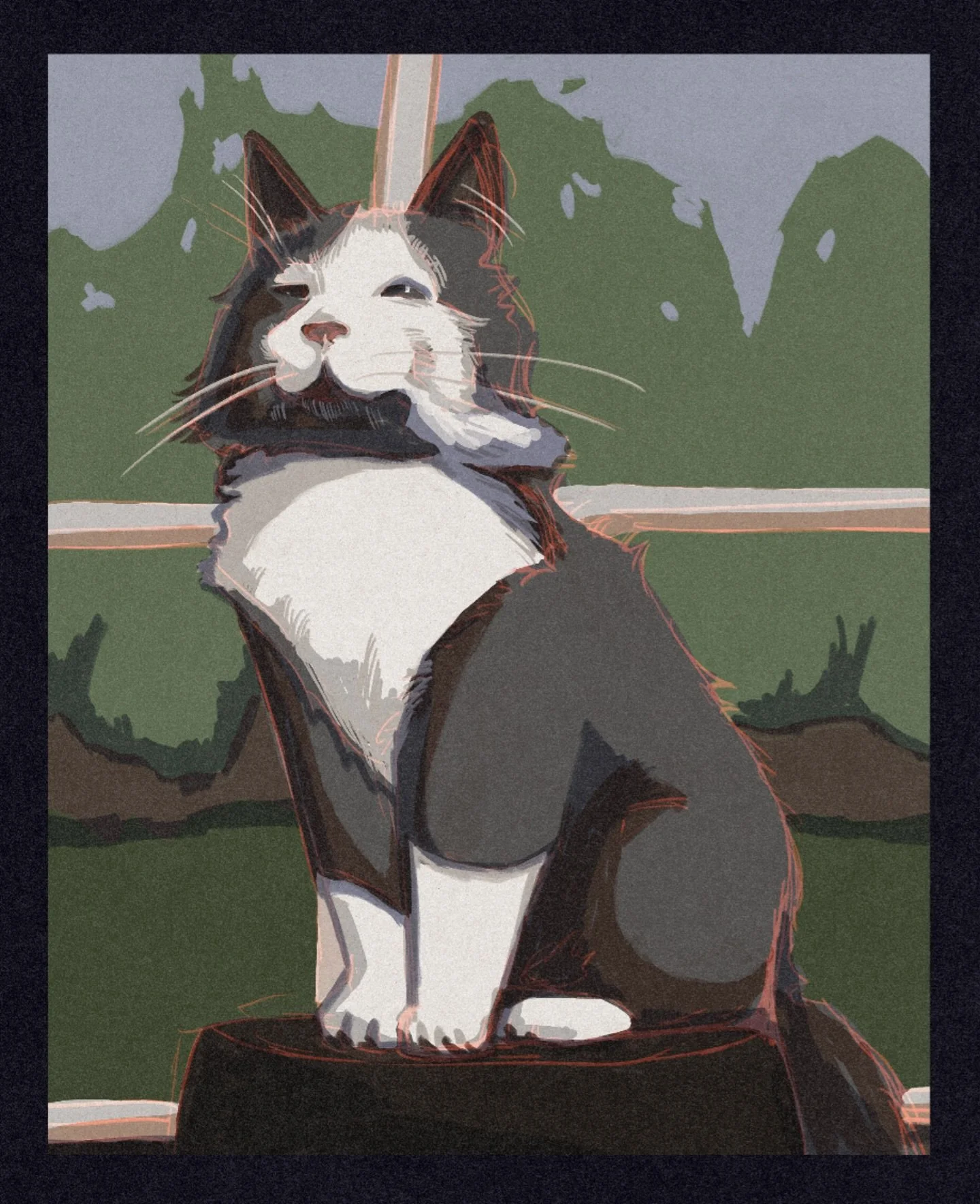 Whisker, lazy one today for @peachtober 🐈 

#peachtober25 #peachtober25whisker #peachtober #catdrawing