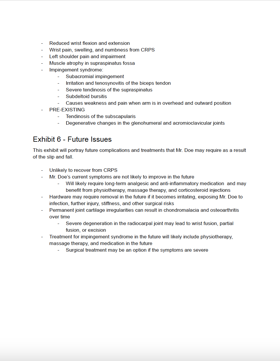 Wrist Case Study - Exhibit Outline pg 3