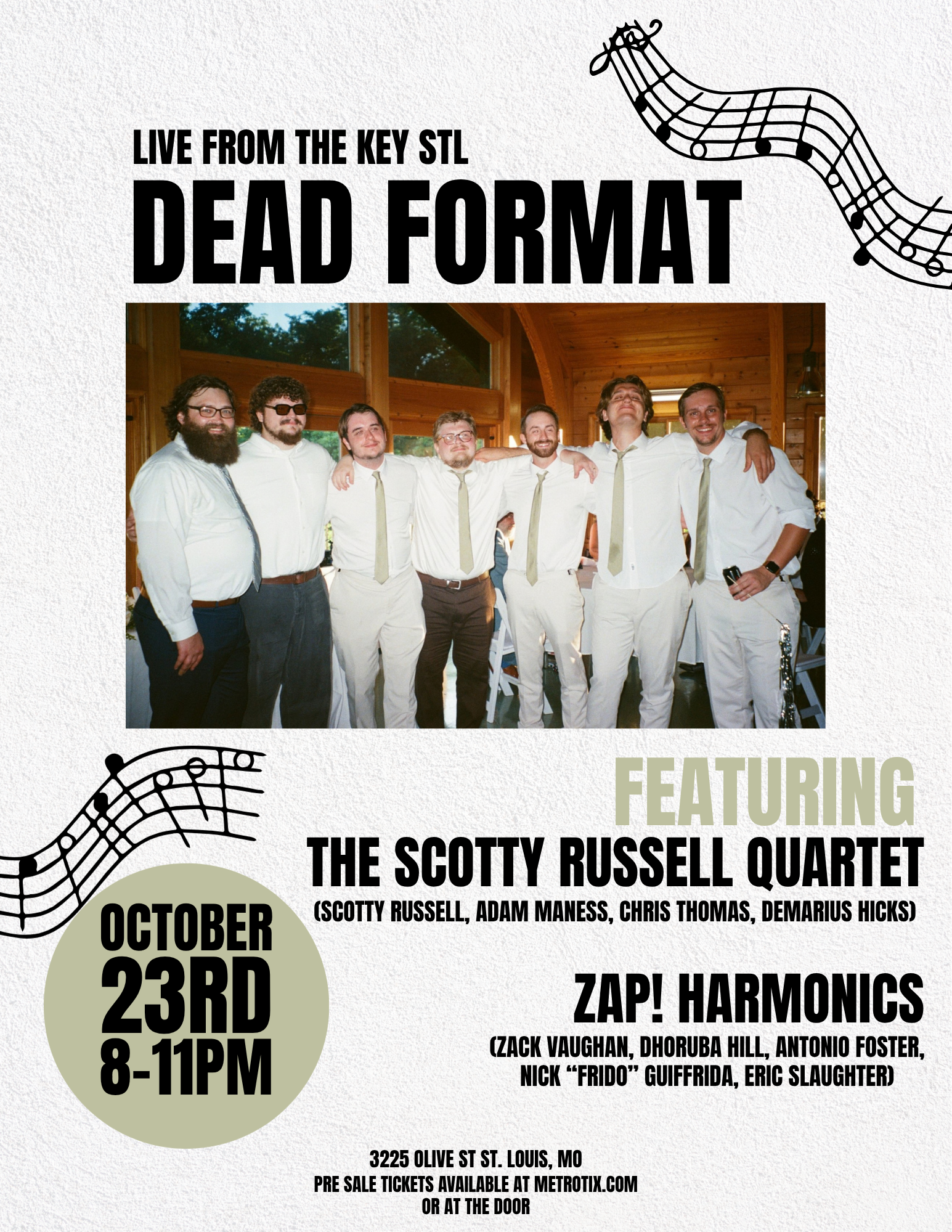 <span class="sqsrte-text-color--lightAccent">Dead Format feat. The Scotty Russell Quartet &amp; Zap! Harmonics</span>