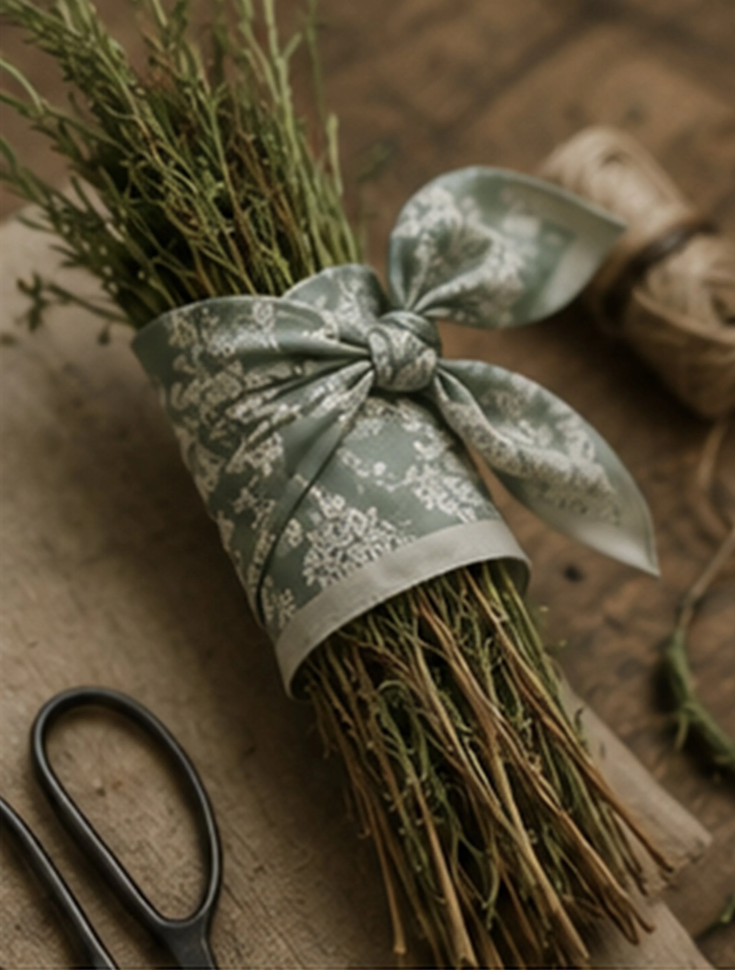 meadow veil sage silk white floral scarf herb wrap.jpg