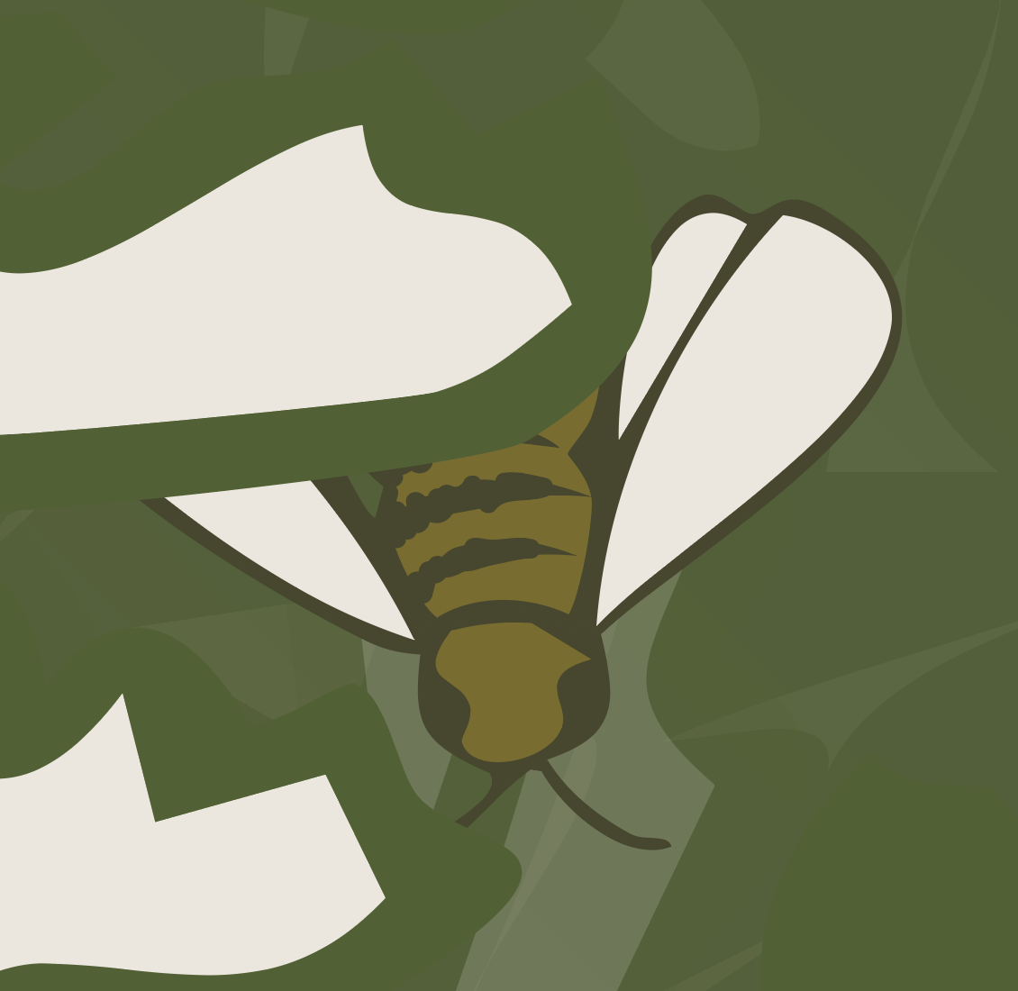 Fern Understory Scarf hidden bee graphic in design.png