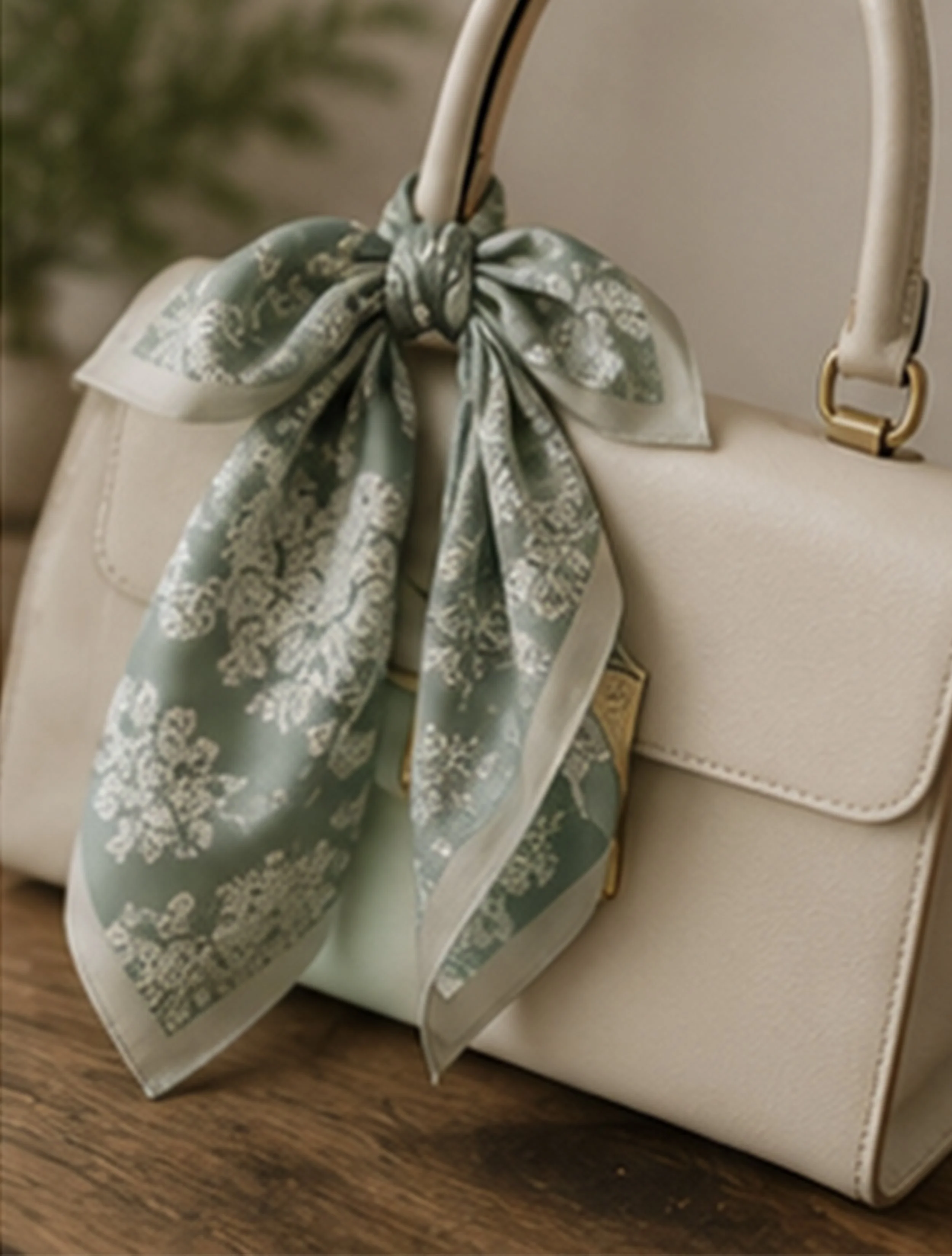 meadow veil sage silk white floral scarf purse accessory.jpg