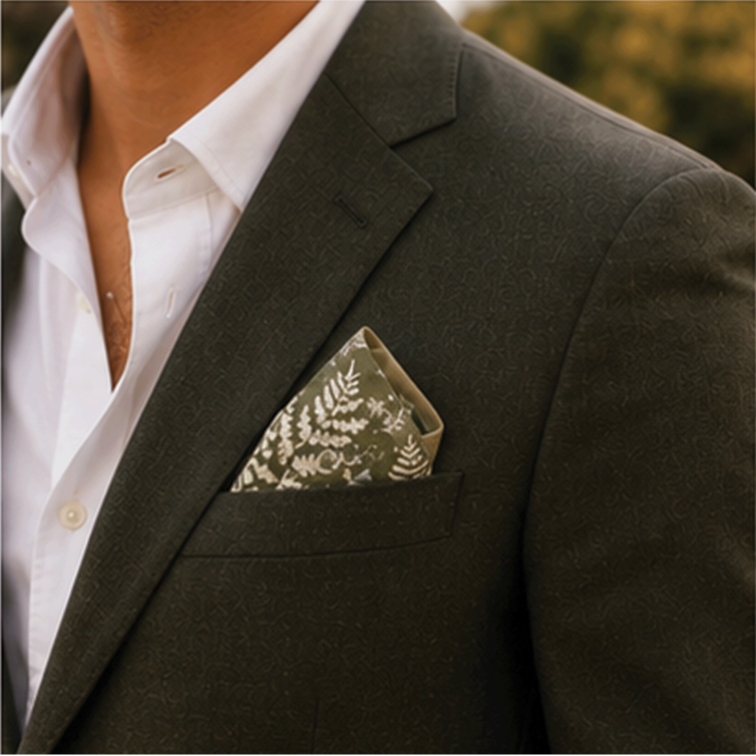 Fern Understory Scarf Pocket Square Accessory.png