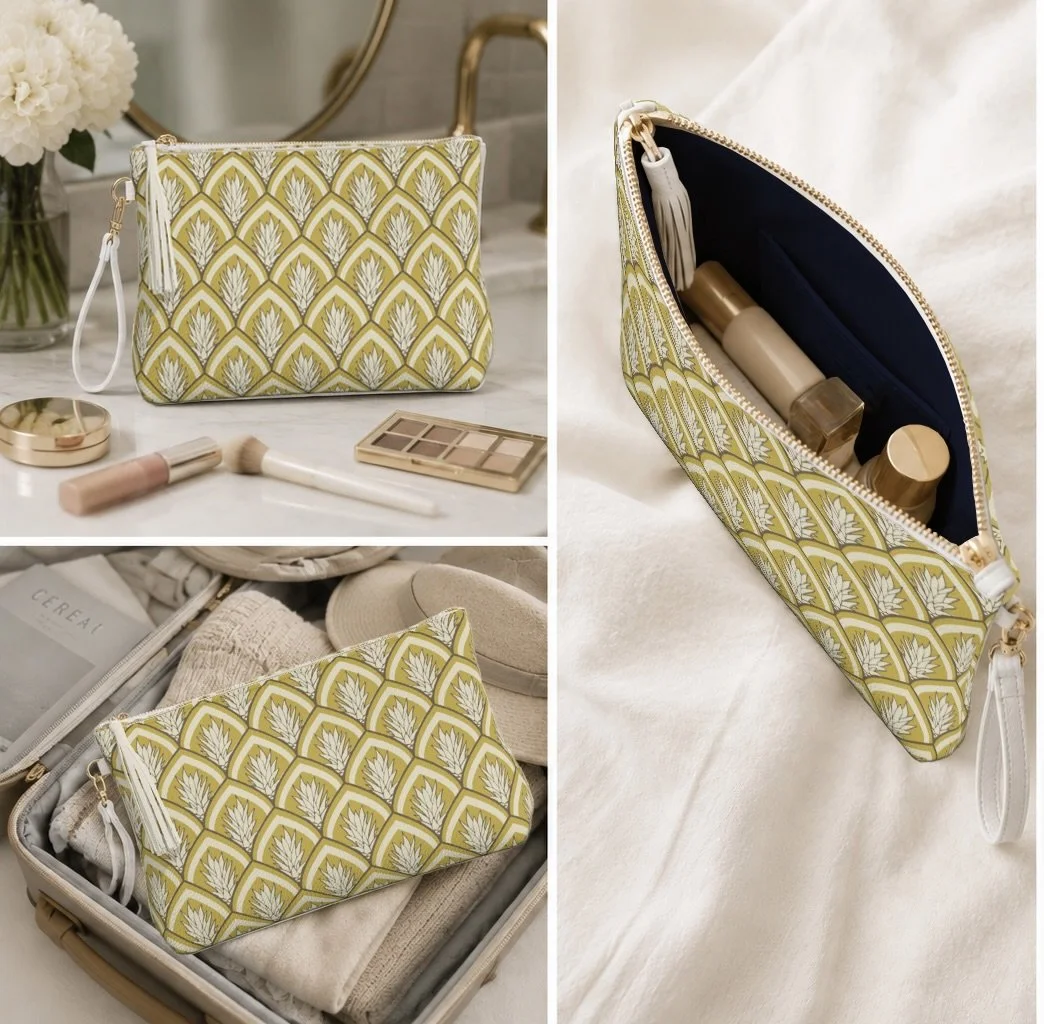 Pineapple Sunrise Travel Wristlet