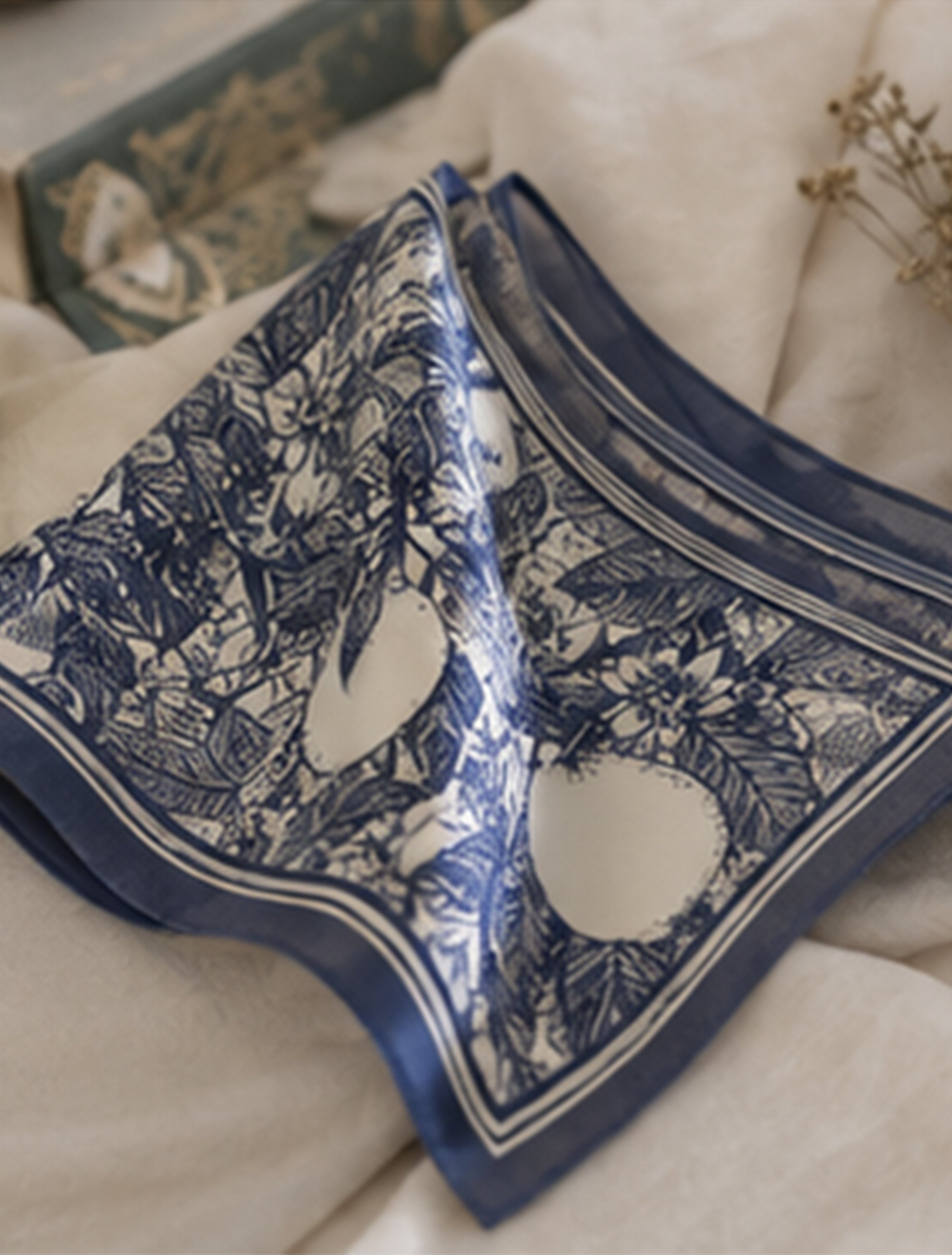 mediterranean lemin citrus coast silk scarf handkerchief.jpg