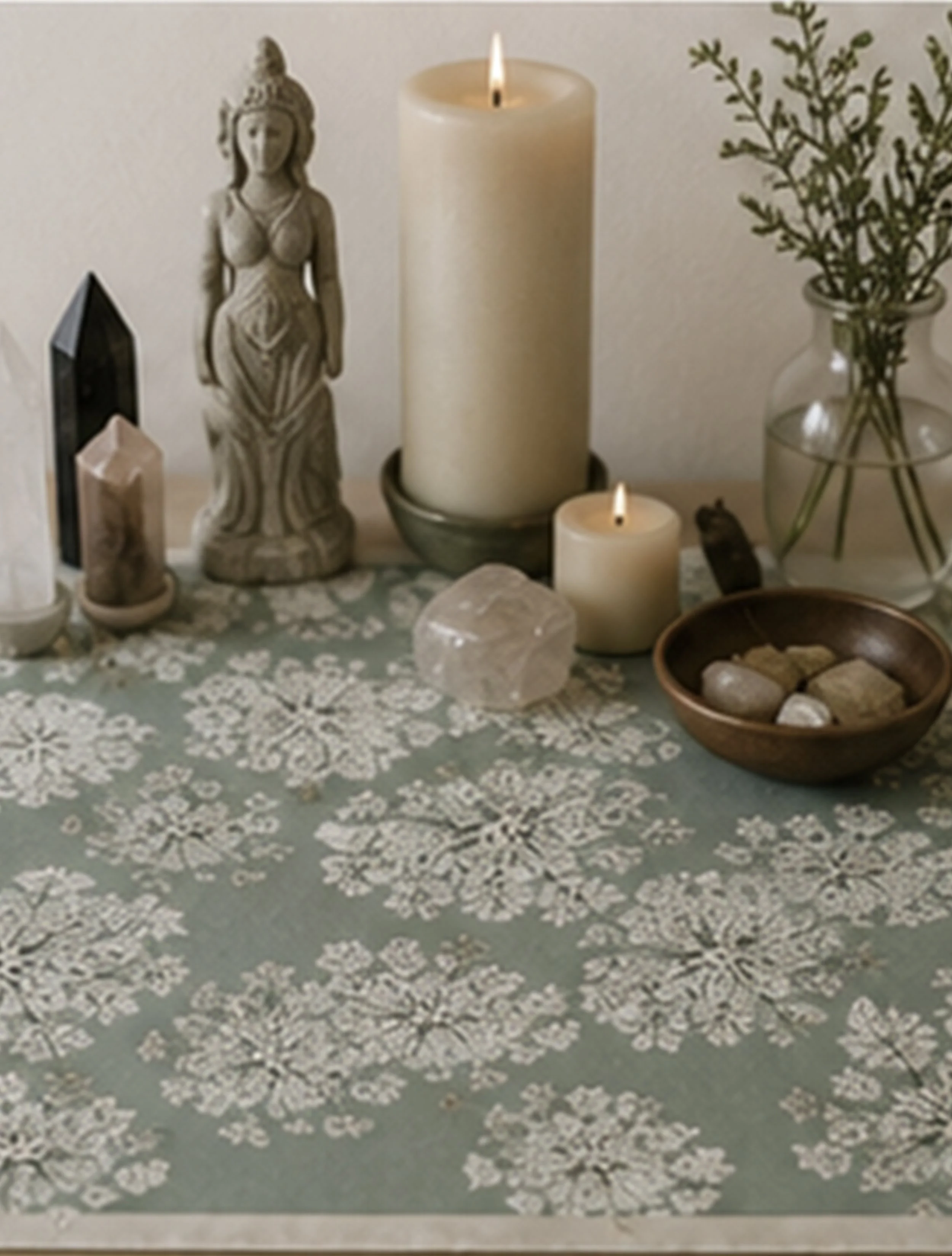 meadow veil sage silk white floral scarf altar cloth.jpg