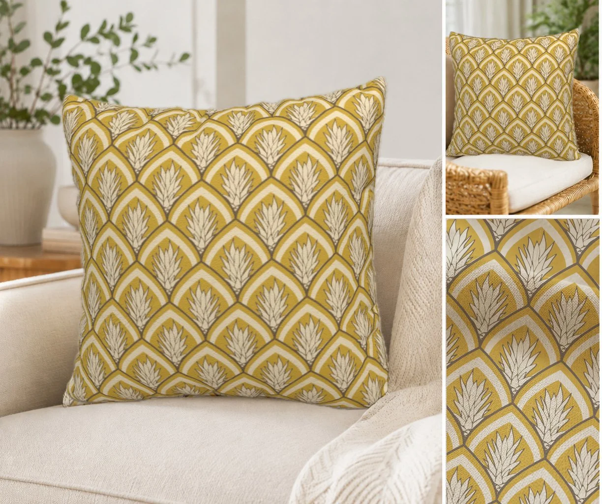 Pineapple Sunrise Pillow Cover