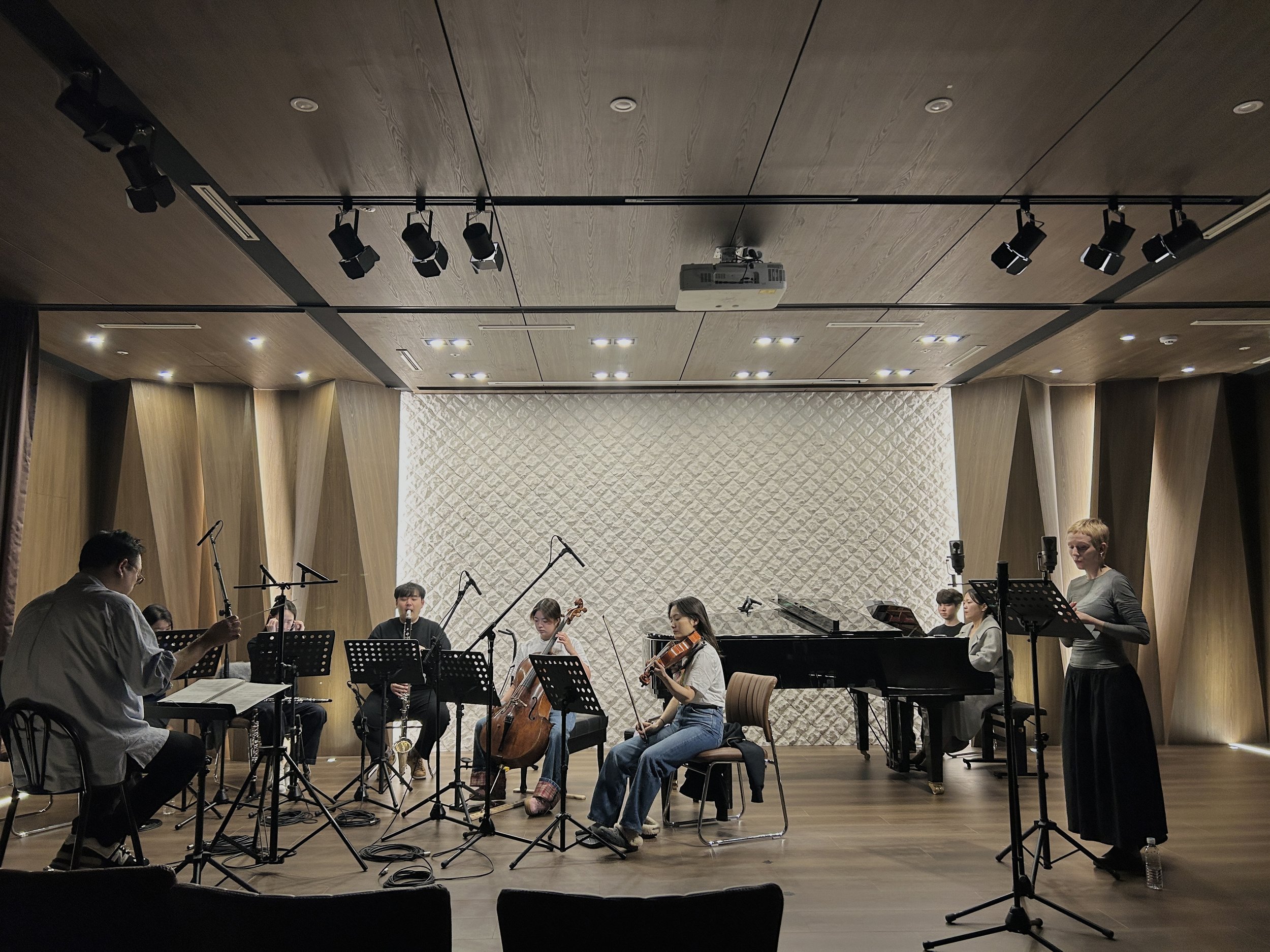 Rehearsal for Pierrot Lunaire, Contemporary Sound Forum Seoul. 