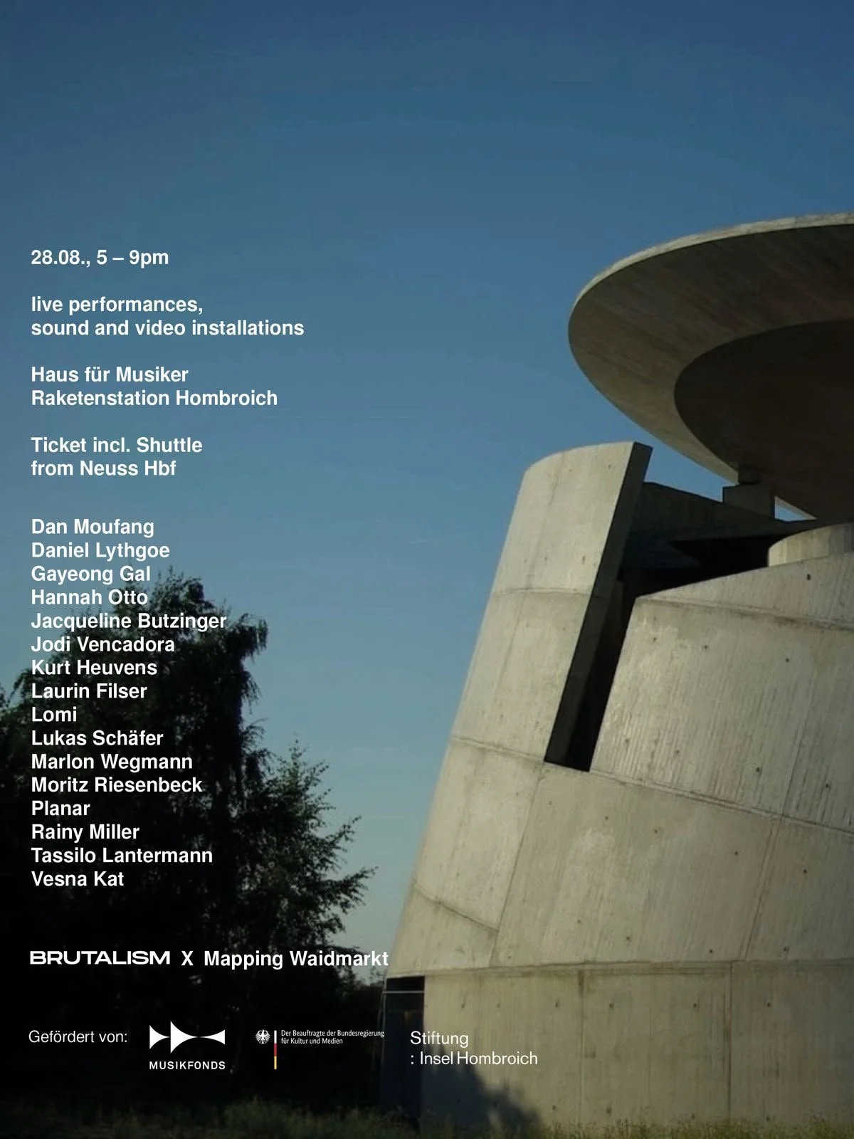 Live-Performance, BRUTALISM Cologne x Mapping Waidmarkt. 