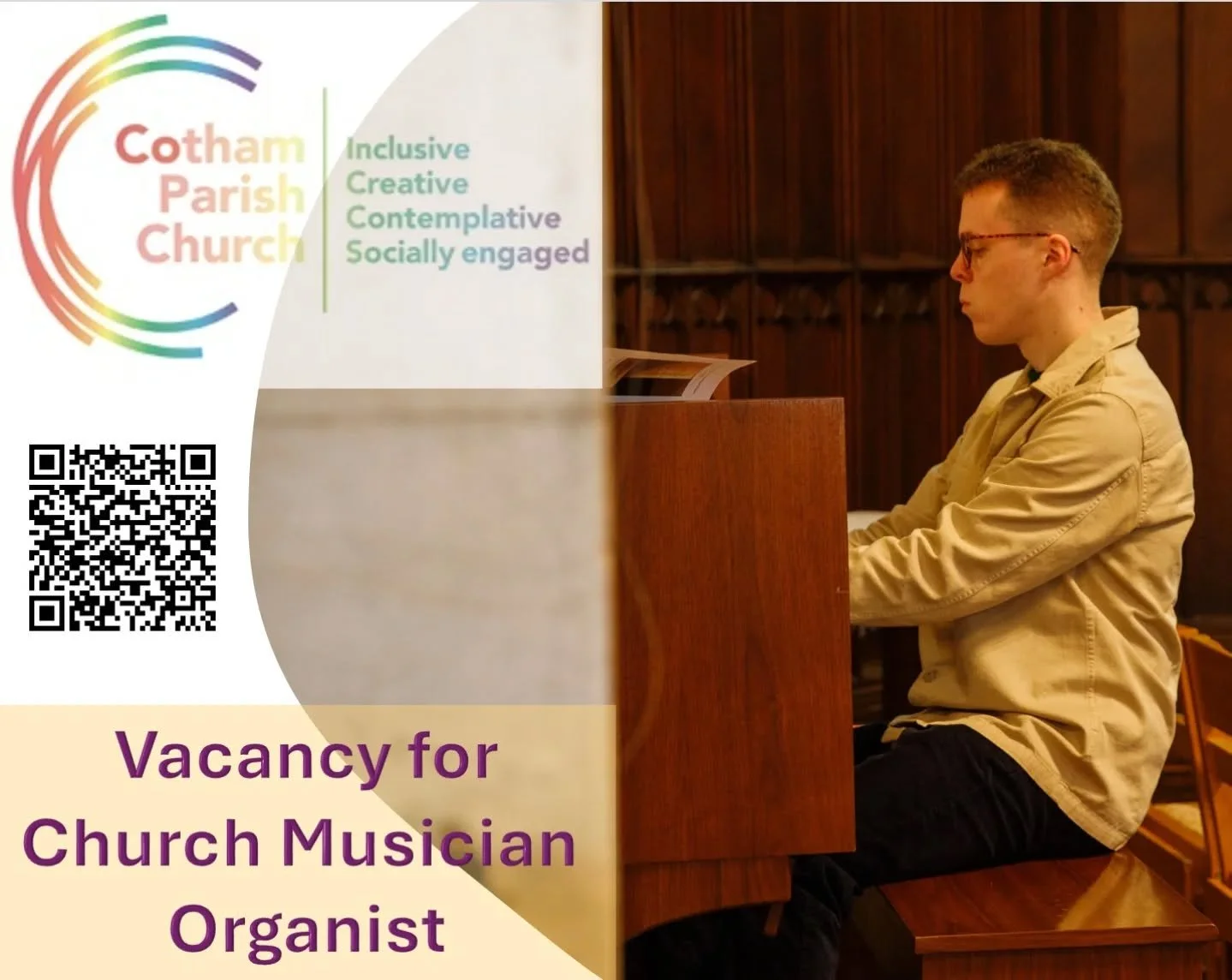 #bristolmusicians 🎵  We are recruiting! 🎵

We are seeking a new Organist / Church musician who will work with lay and ordained members of the community in planning, preparing, leading and accompanying music in worship.

This is a paid position, wit