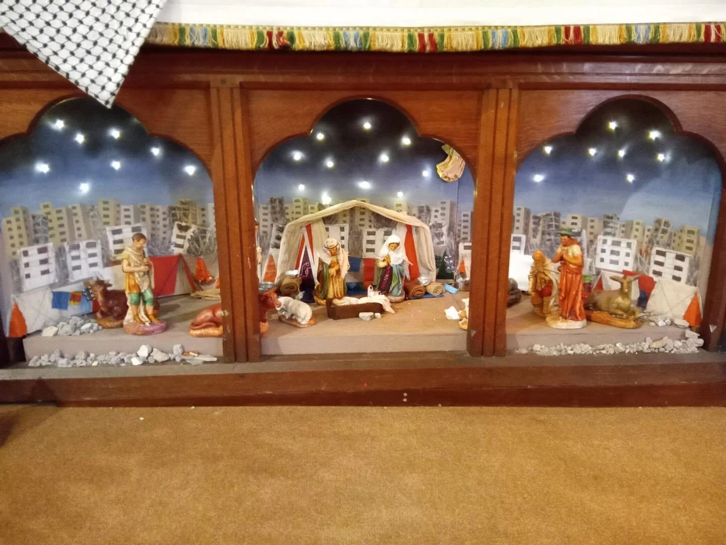 #nativityscene 2024 - thanks to @kellylatimoreicons for the tent city inspiration, and to our artist Nigel.