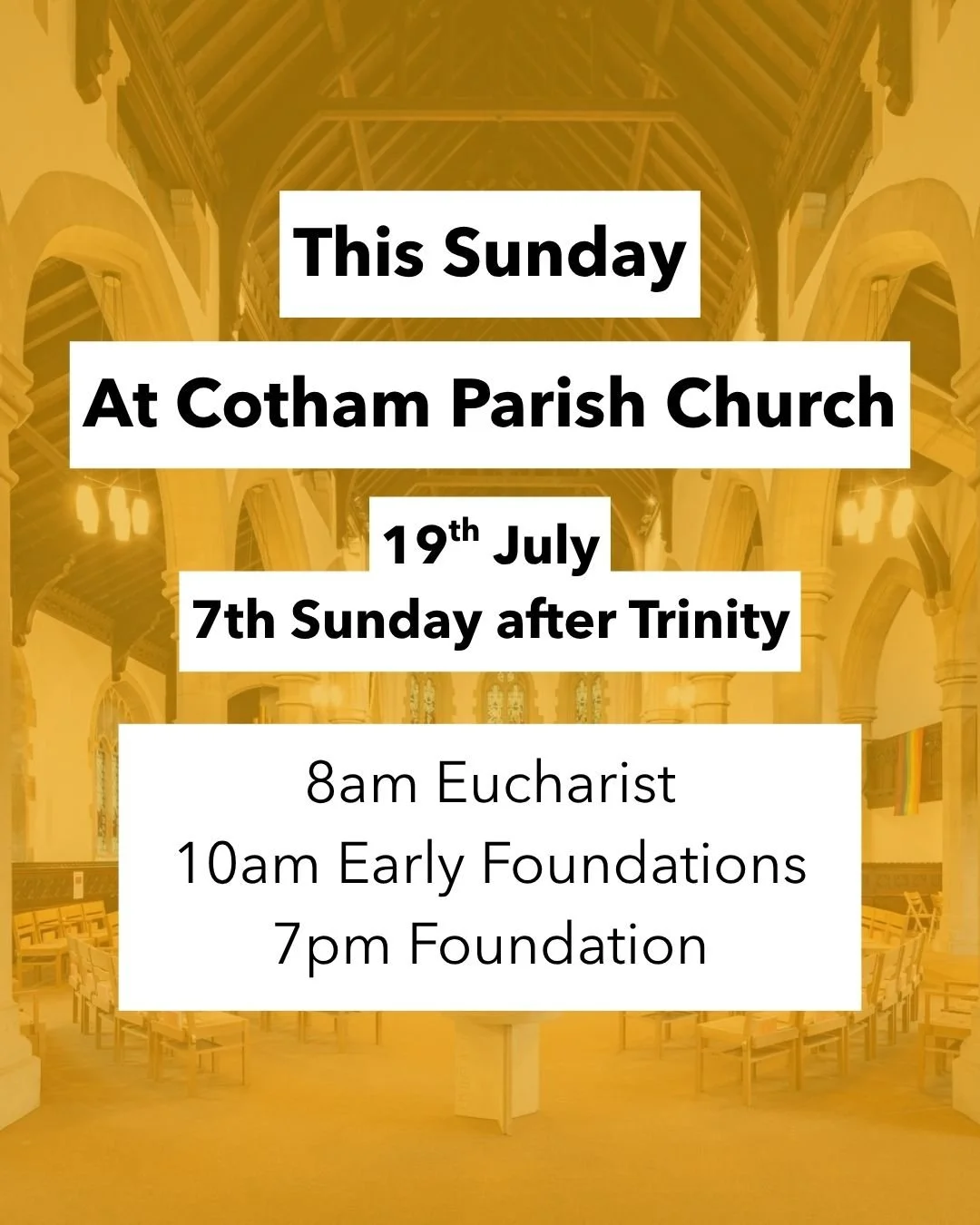 Here&rsquo;s what&rsquo;s happening at Cotham Parish Church this Sunday.

Come and see ⛪️