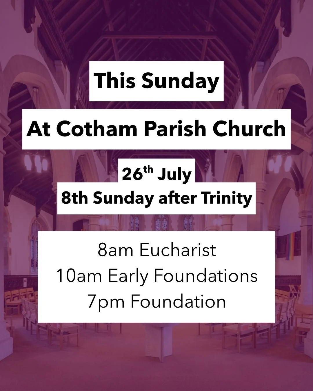 Here&rsquo;s what&rsquo;s happening at Cotham Parish Church this Sunday.

Come and see ⛪️