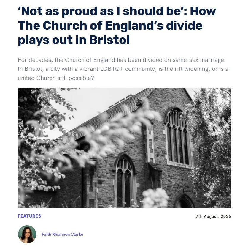 Several members of our team here at Cotham Parish Church were featured in an article in @thebristolcable this month, speaking about the Church of England's attitudes to gender and sexuality, and how it has impacted their experience 🌈

Here at Cotham