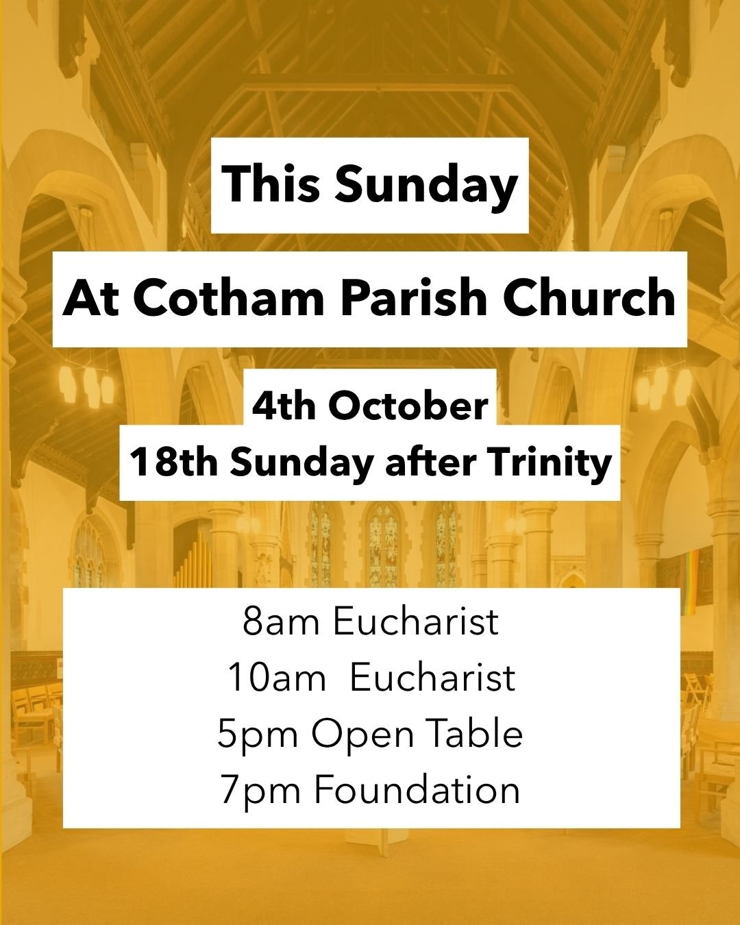 It's a busy day of services at Cotham this Sunday!

There's something for everyone - Why not come and see? 🌈