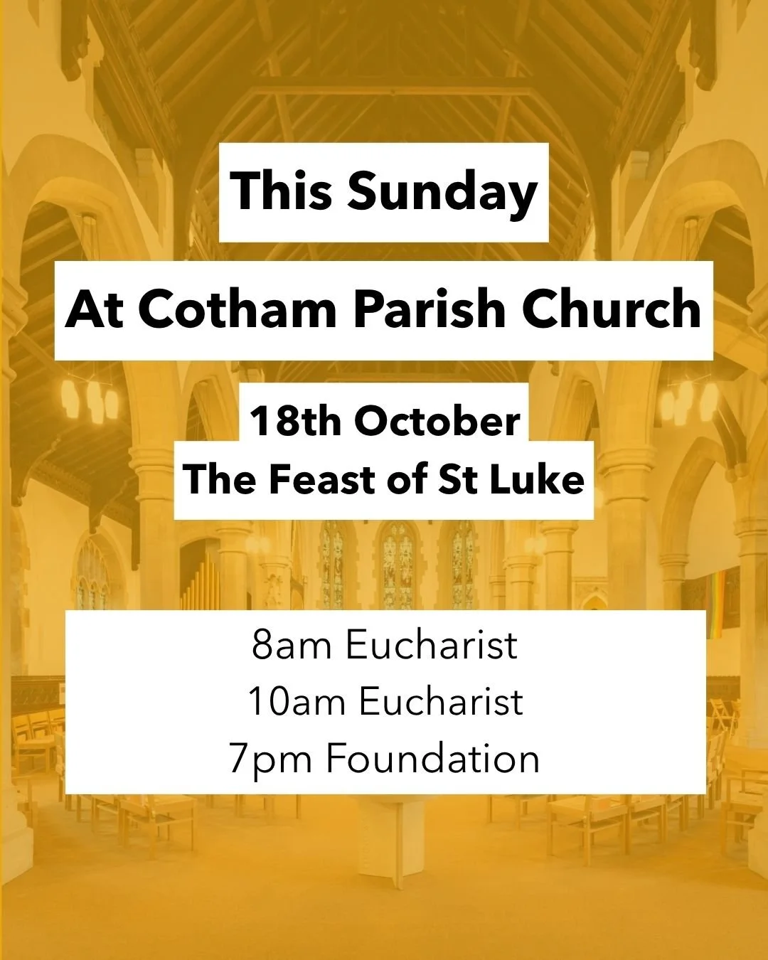 Here's what's on at Cotham Parish Church this coming Sunday ⛪