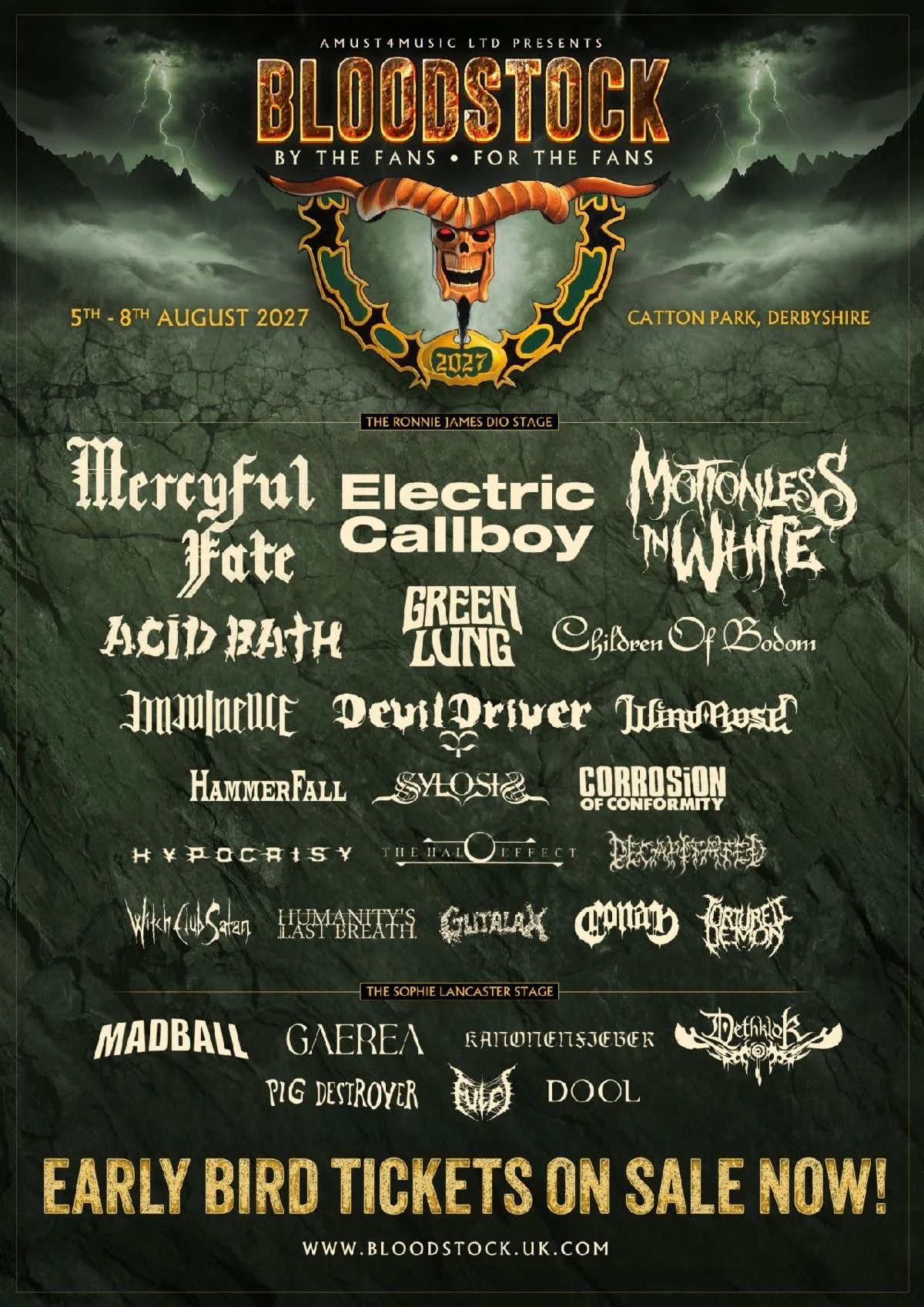 BLOODSTOCK Announces First Wave of Bands for 2027
