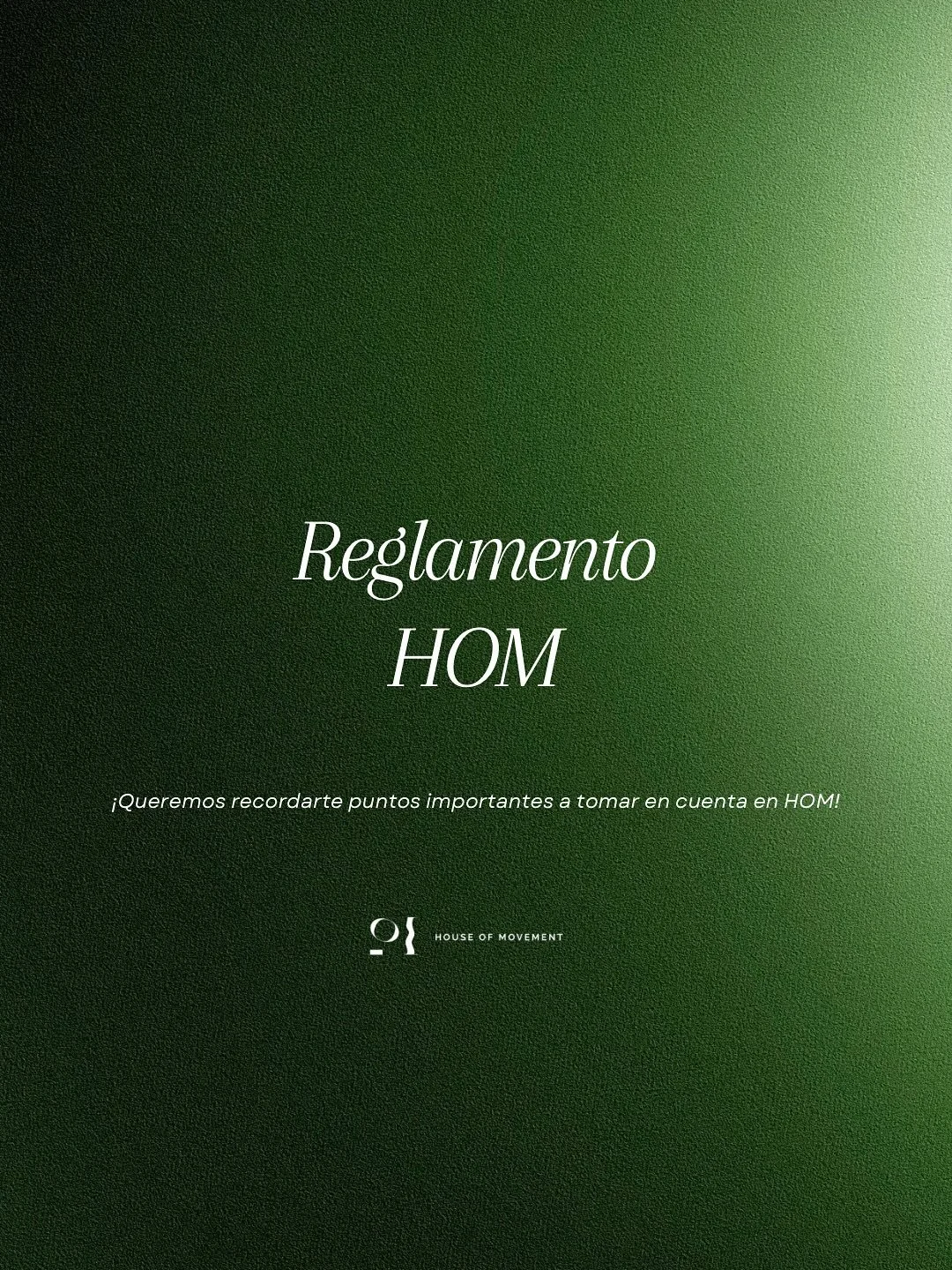 Queremos recordarte algunos puntos importantes que debes tomar en cuenta en tu visita en HOM ✨