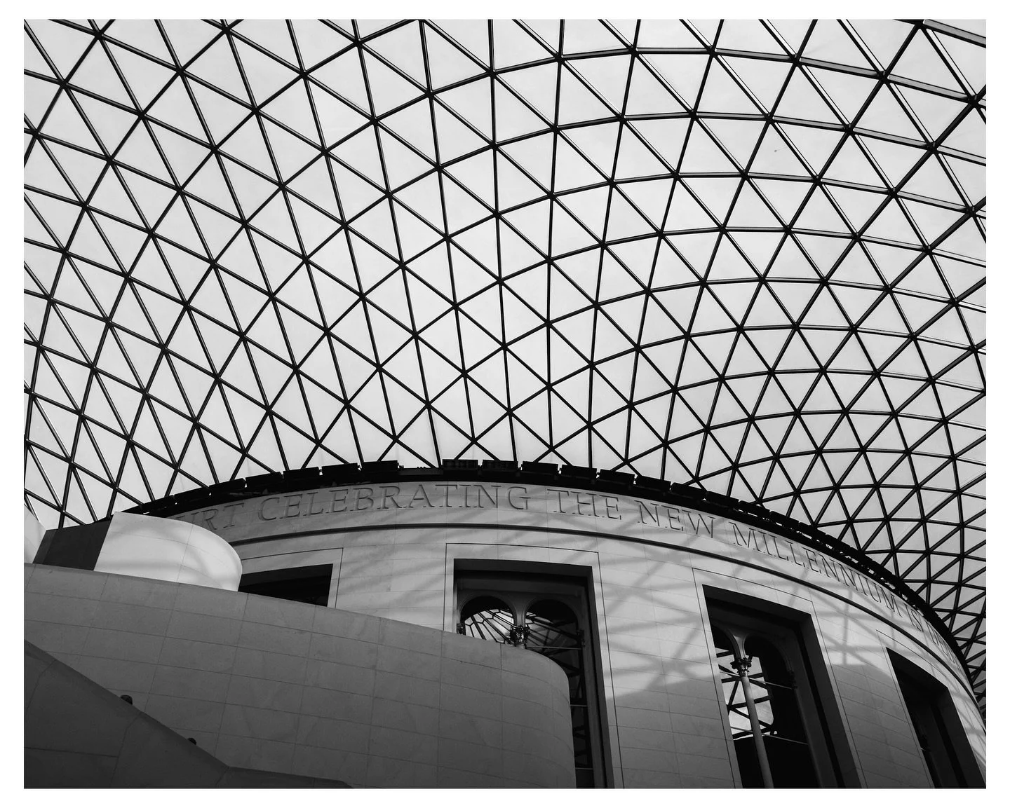 Geometric

Photograph of the geometric ceiling at the British Museum in London, England, October 2019.