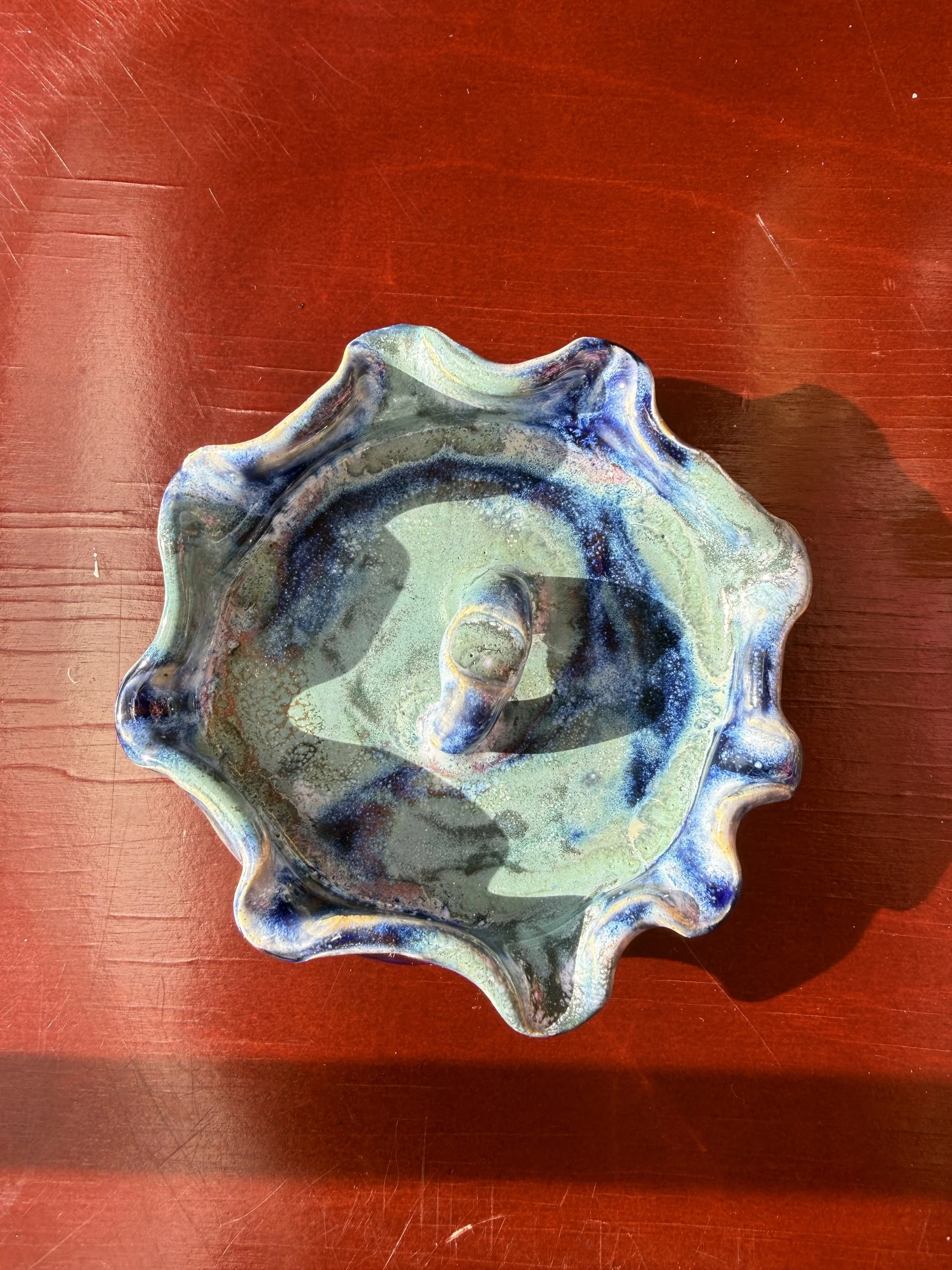 BLUE-GREEN FUNKY TRAY