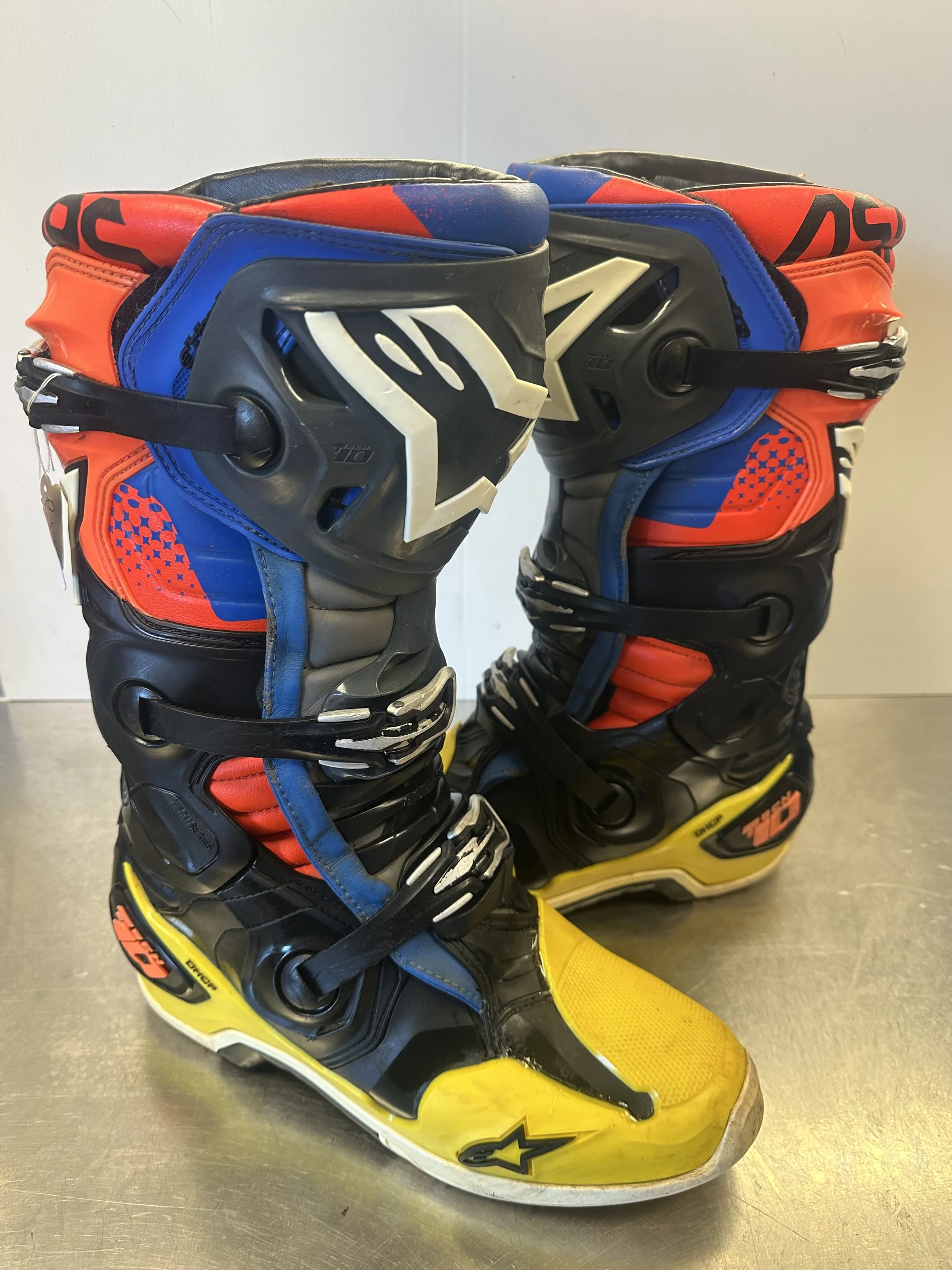 Alpinestars Tech 10 UK10 Yellow Blue Grey