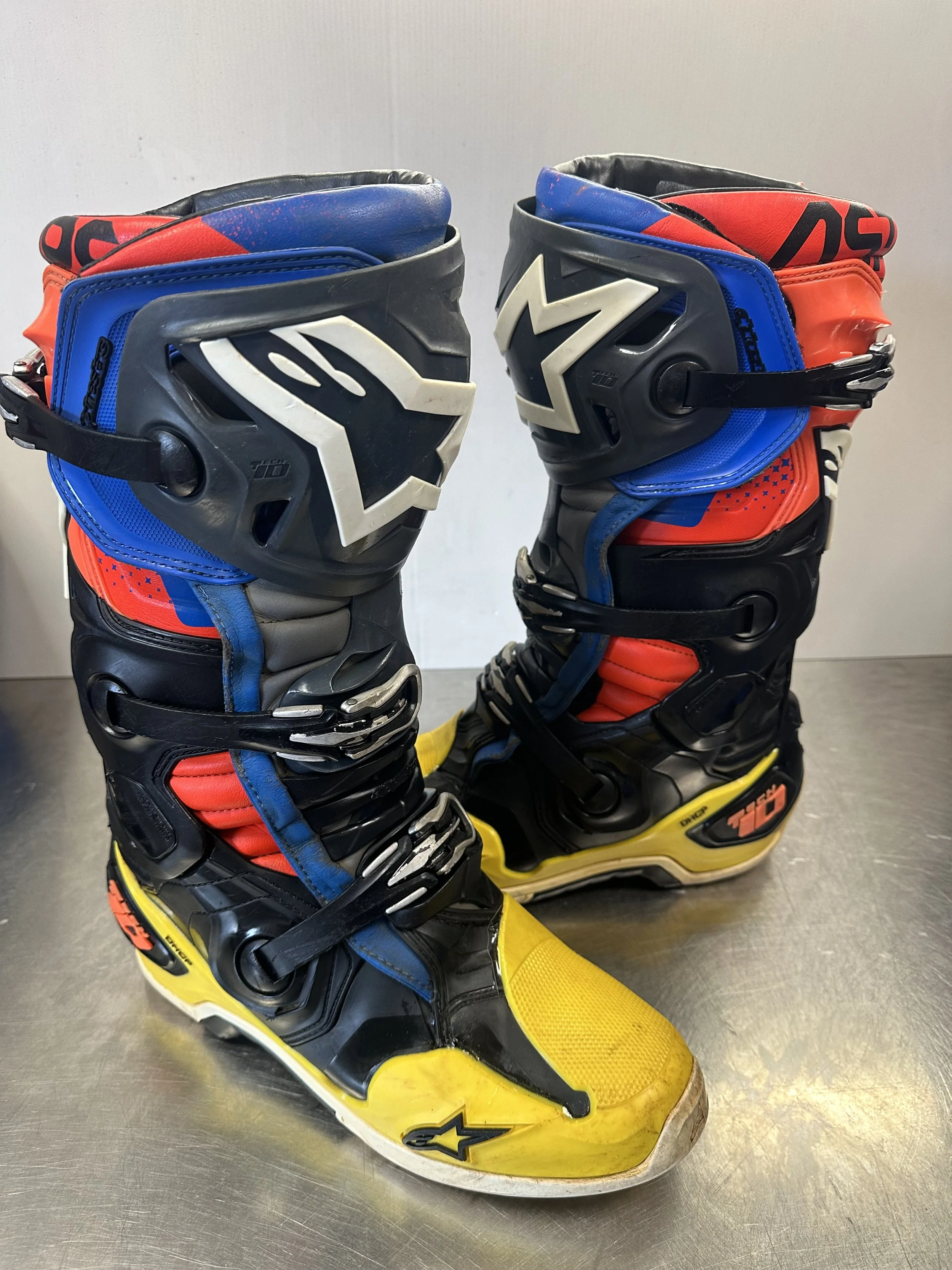 Alpinestars Tech 10 Blue Yellow Grey UK10