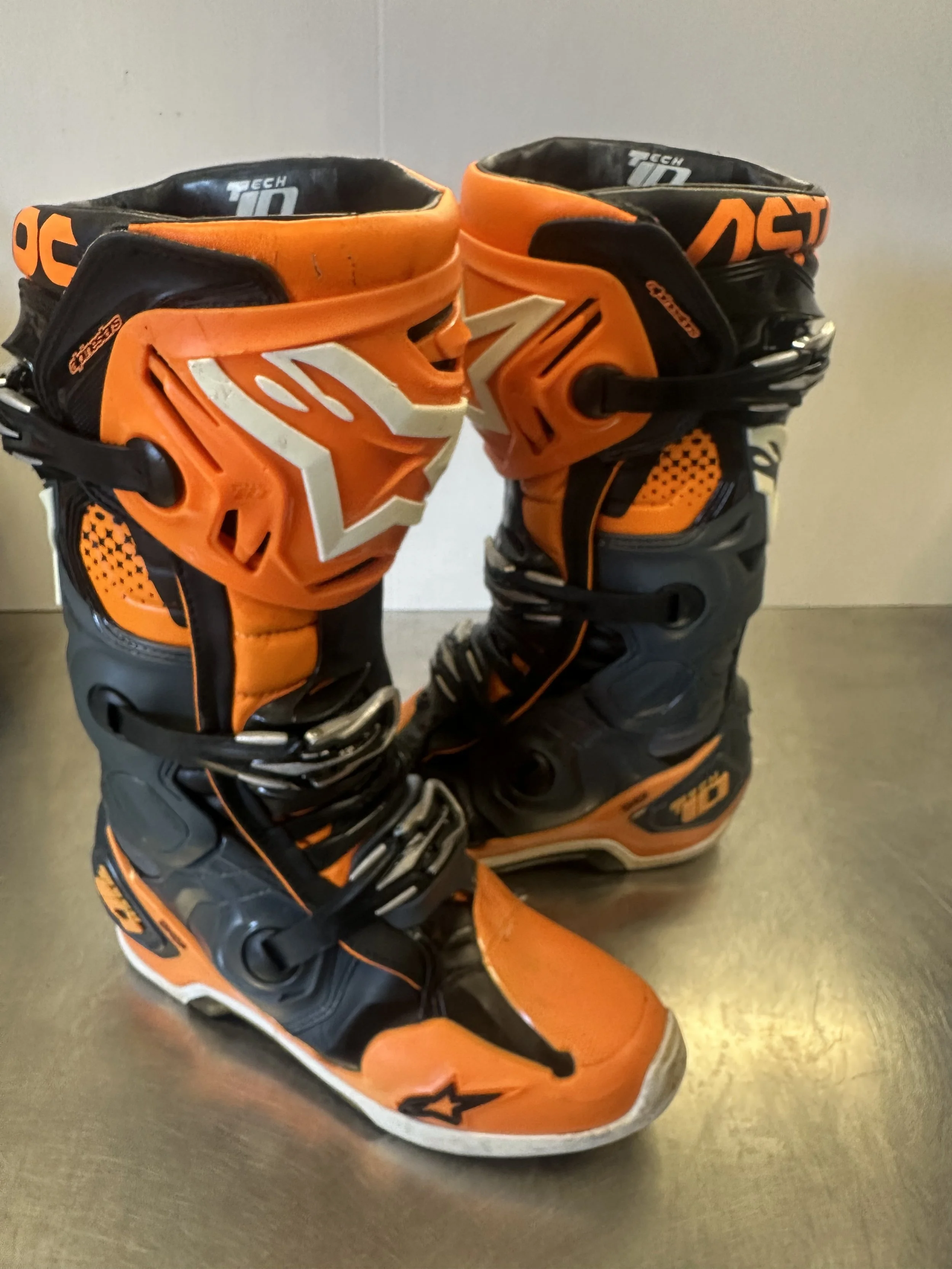 Alpinestars Tech10 Orange Grey UK8