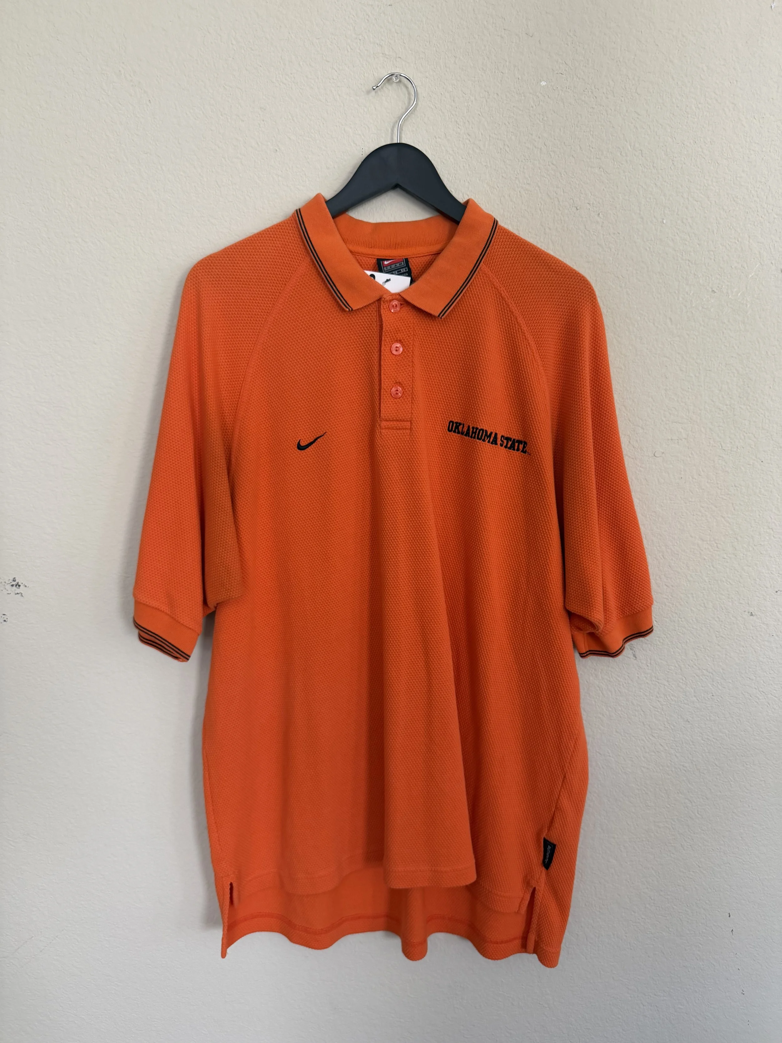 241. 00s Orange Nike OSU Textured Polo Shirt