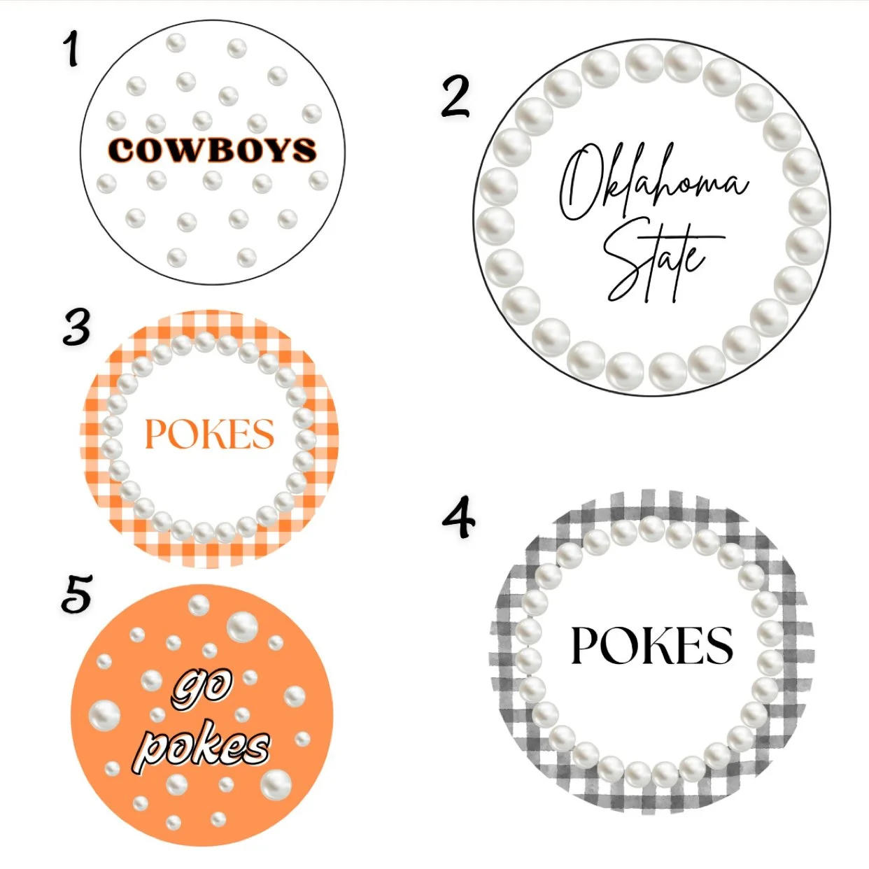 Pearled Game Day Buttons
