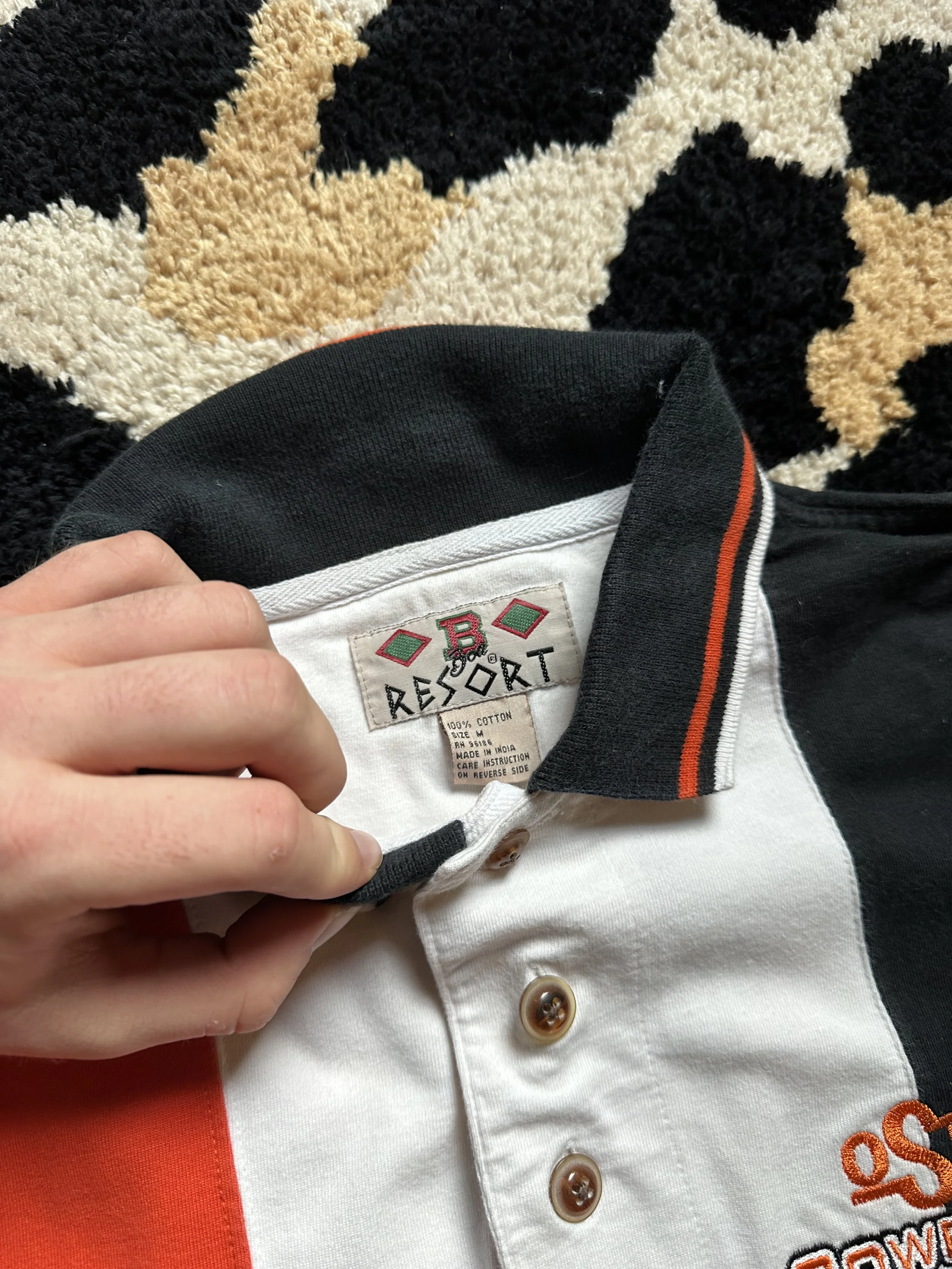 Vintage 90's Striped OSU Cowboys Polo (1).jpeg