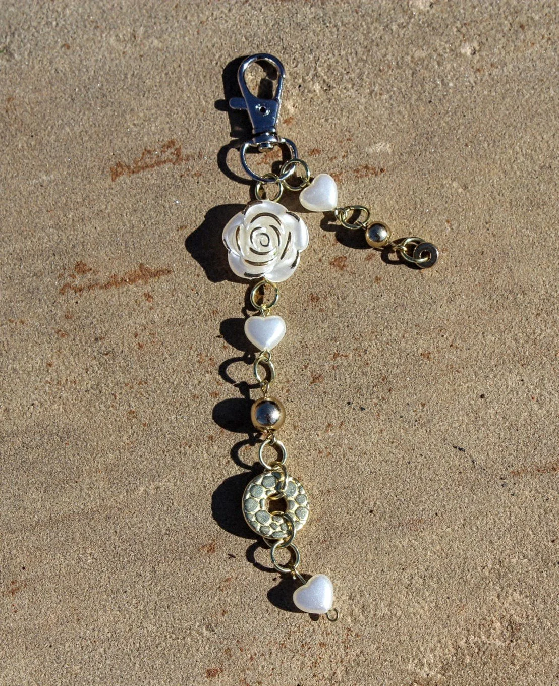 "GOLD ROSE" KEYCHAIN