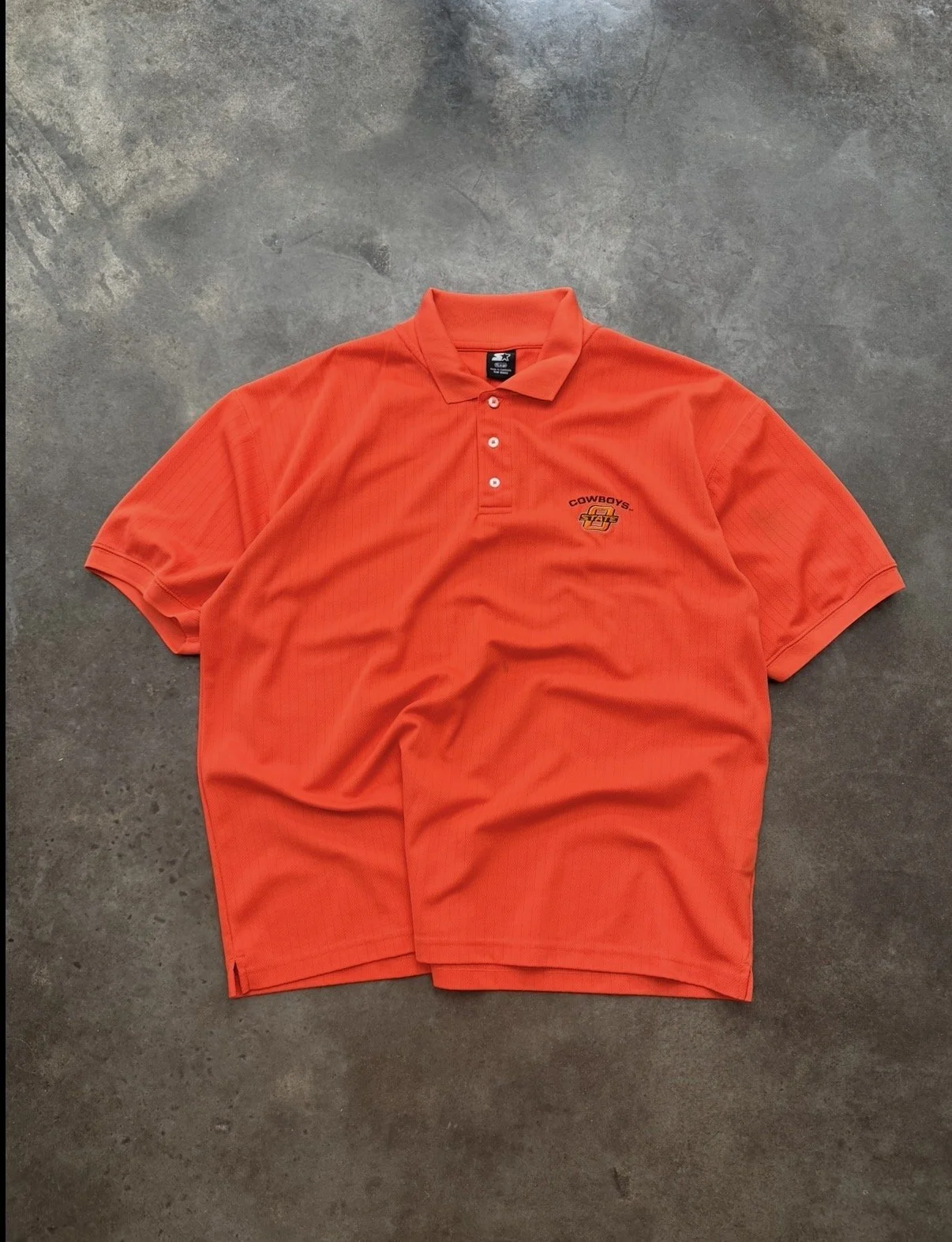 127. 00s STARTER OSU RIBBED POLO SHIRT