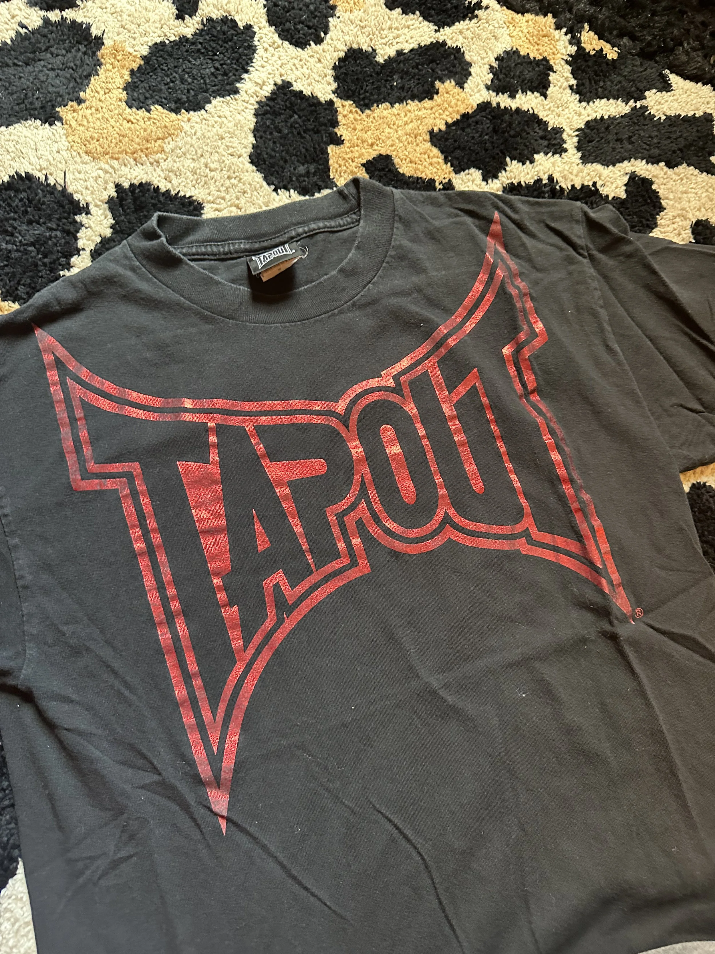 Rare Y2k Red Foil Tap Out MMA Tee (4).jpeg