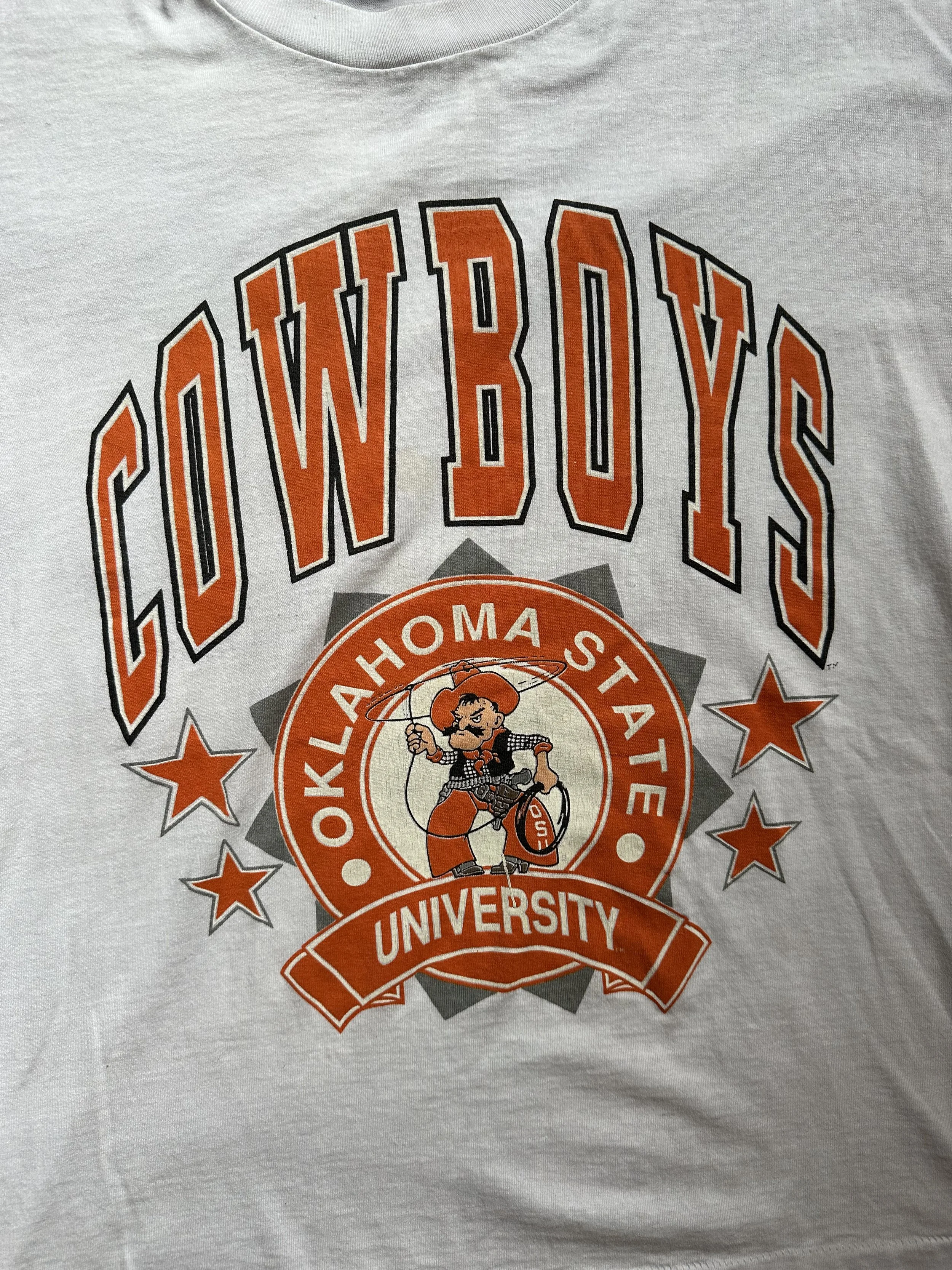 VINTAGE 90'S OKLAHOMA STATE COWBOYS PISTOL PETE EMBLEM TEE