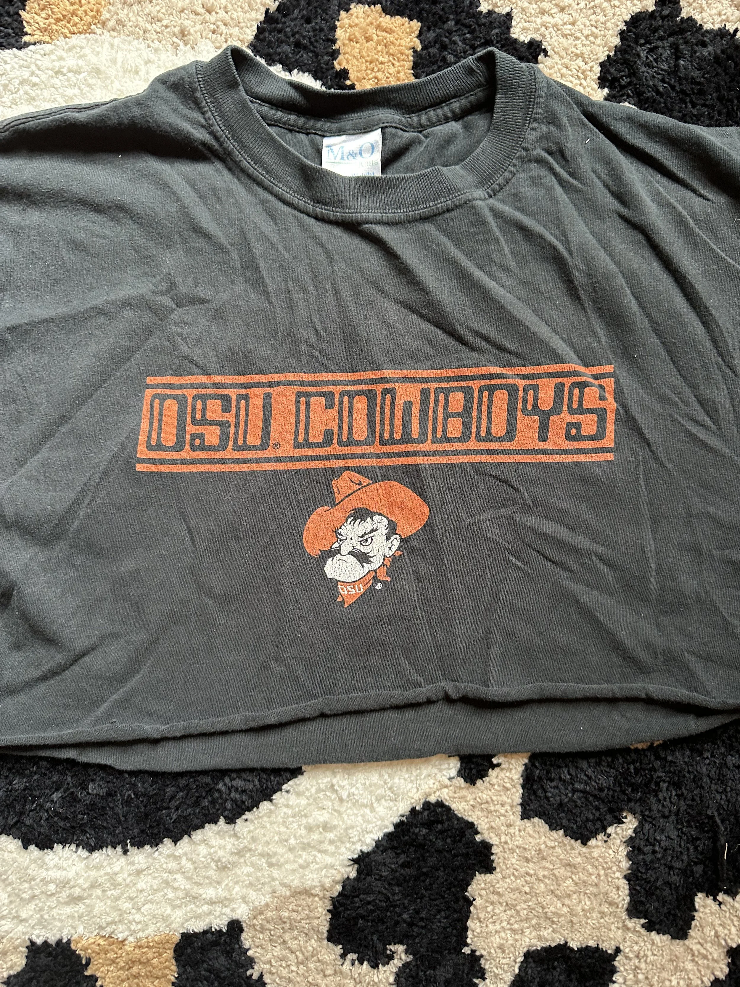 Y2K CROPPED OSU COWBOYS TEE