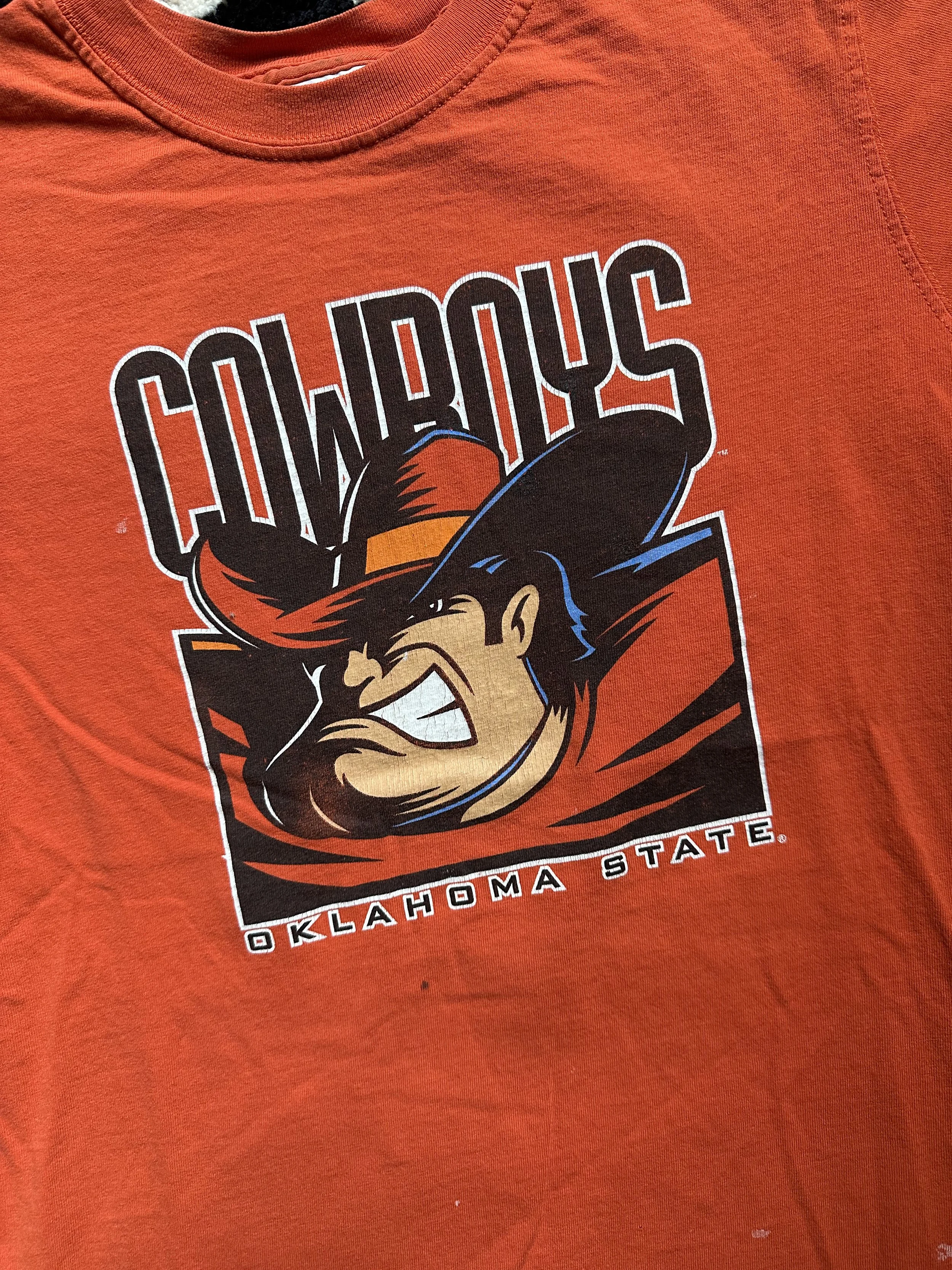 VINTAGE 90'S OSU CARTOON COWBOY TEE