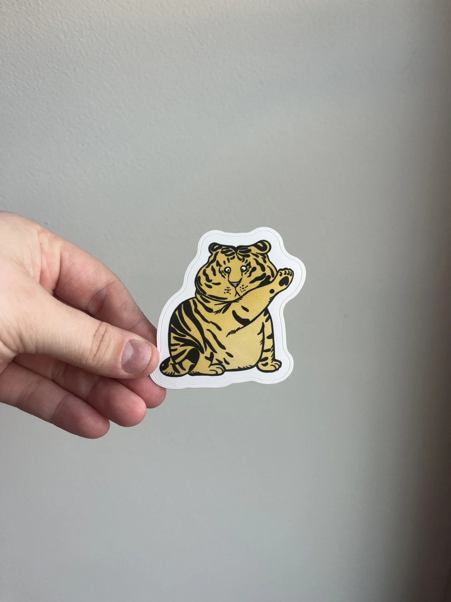 FAT TIGER STICKER (COLOR)