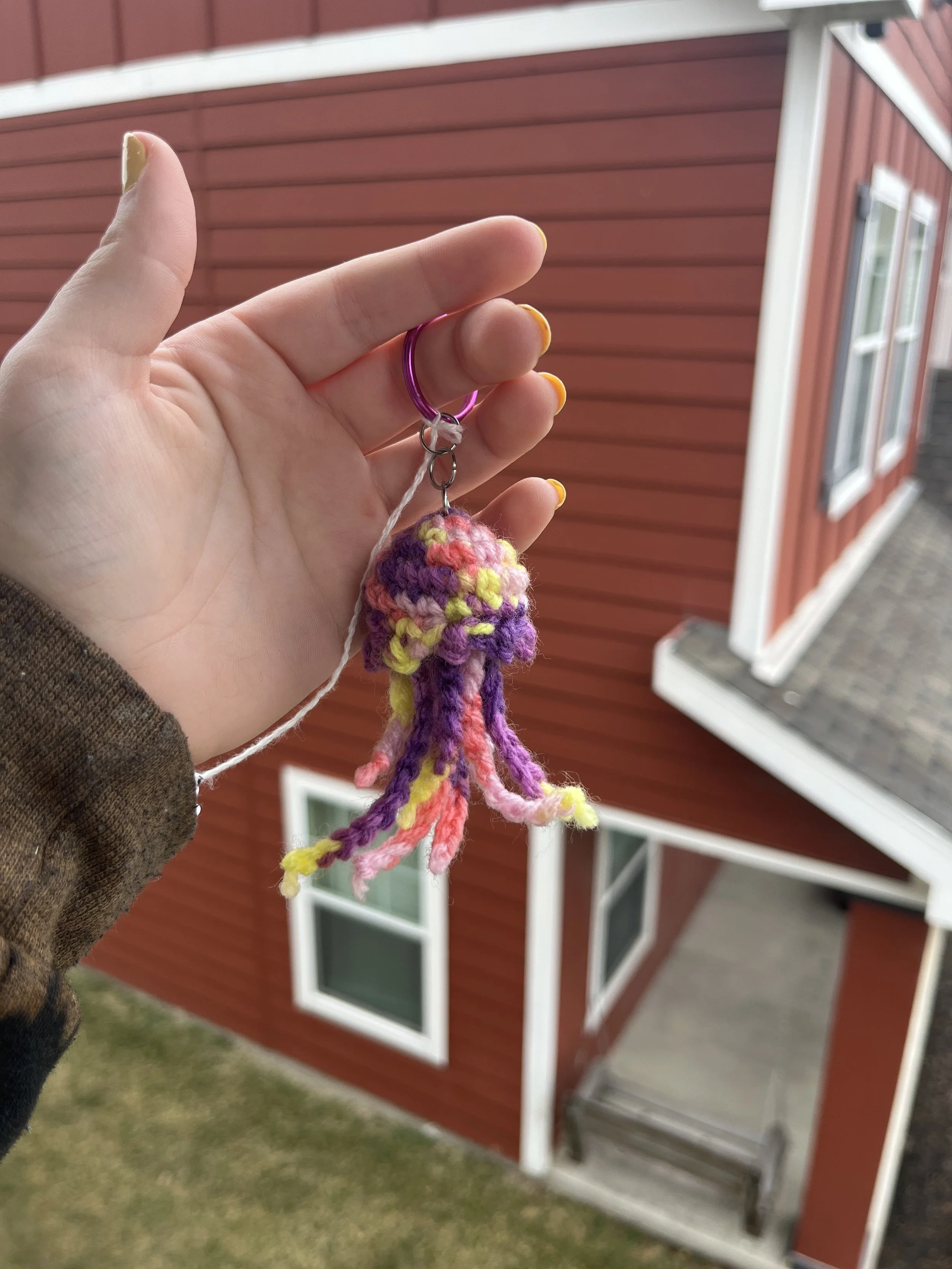 CROCHET JELLYFISH KEYCHAIN