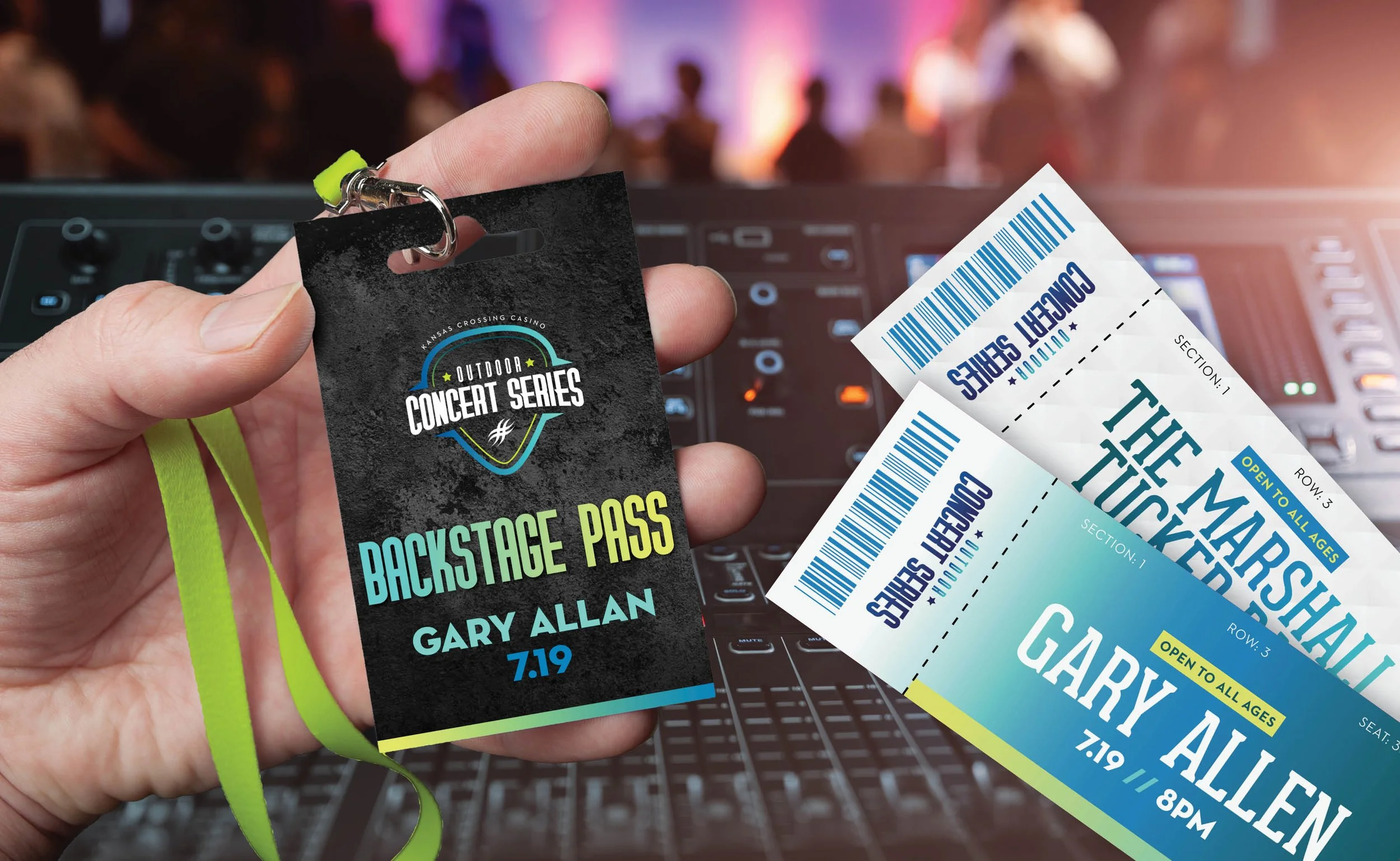 Kansas Crossing Casino Outdoor Concert Series Backstage pass and tickets.jpg