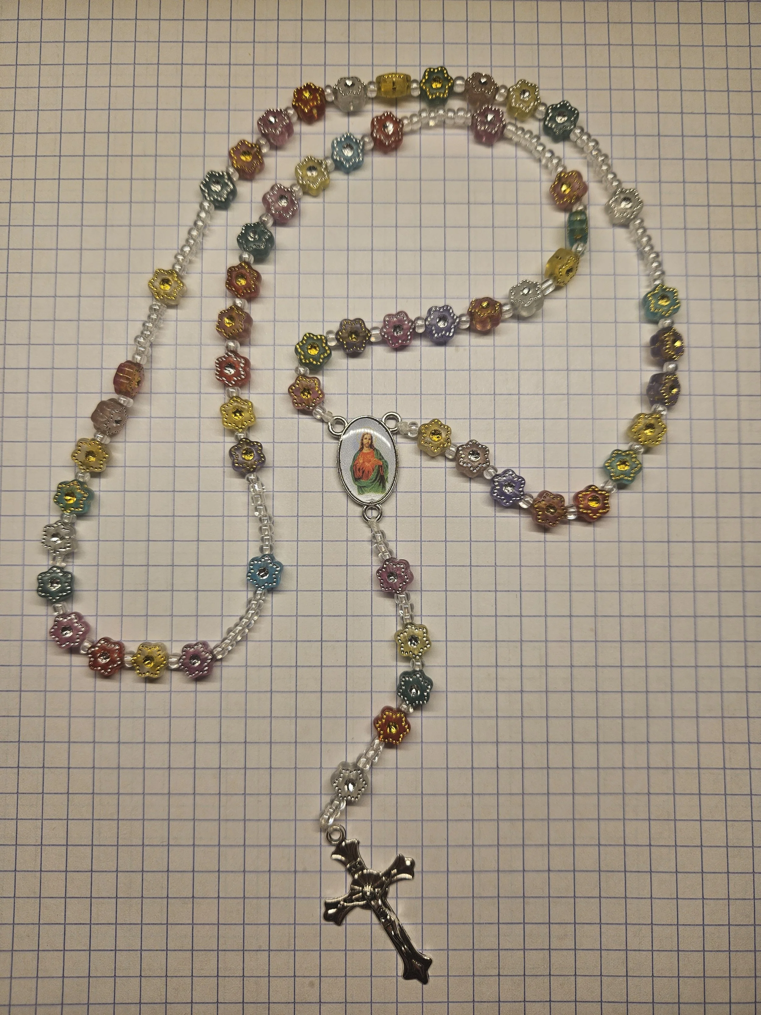 WHIMSICAL FLOWER ROSARY
