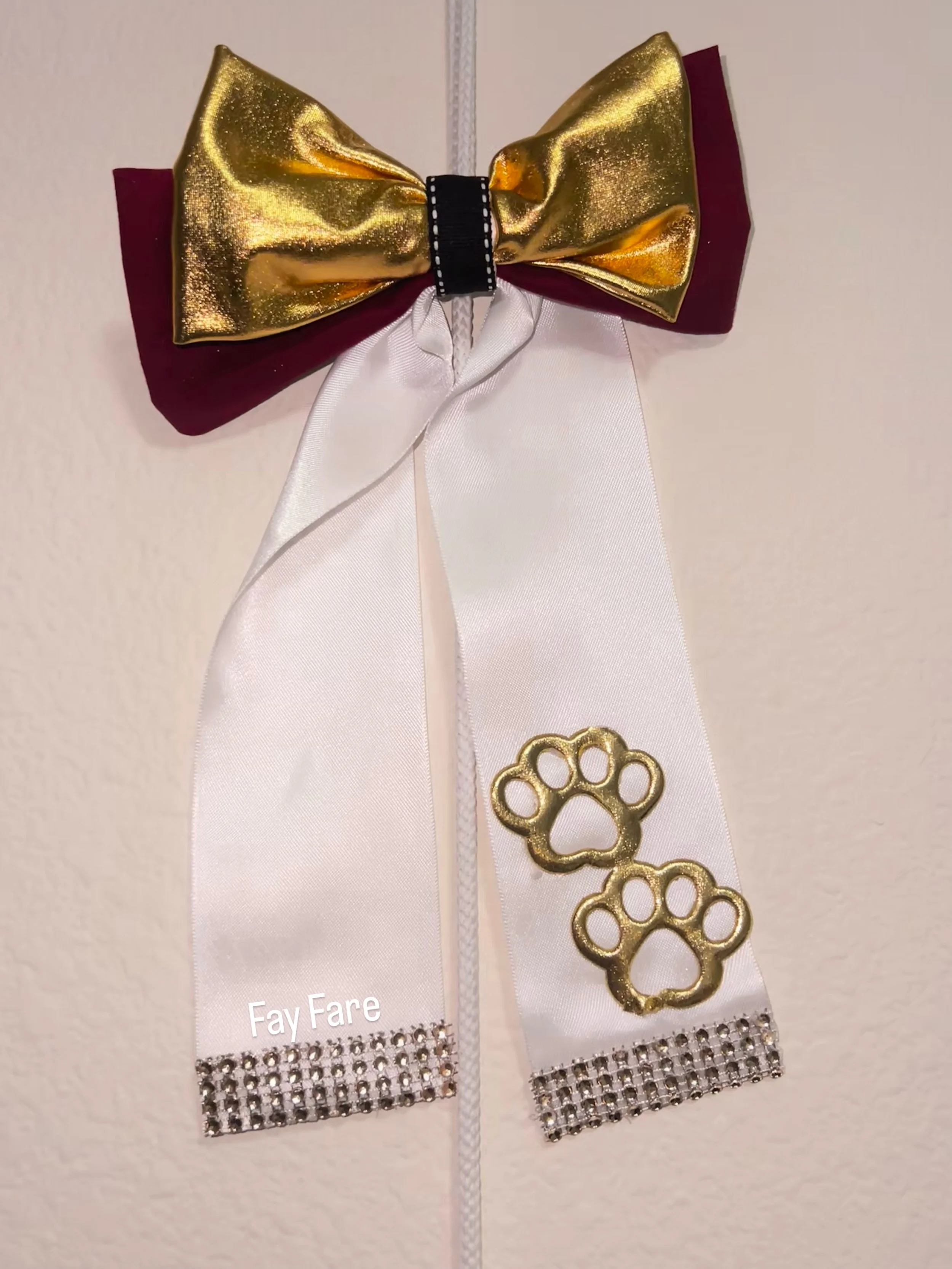 TXST Inspired Paw Print Bow.jpg