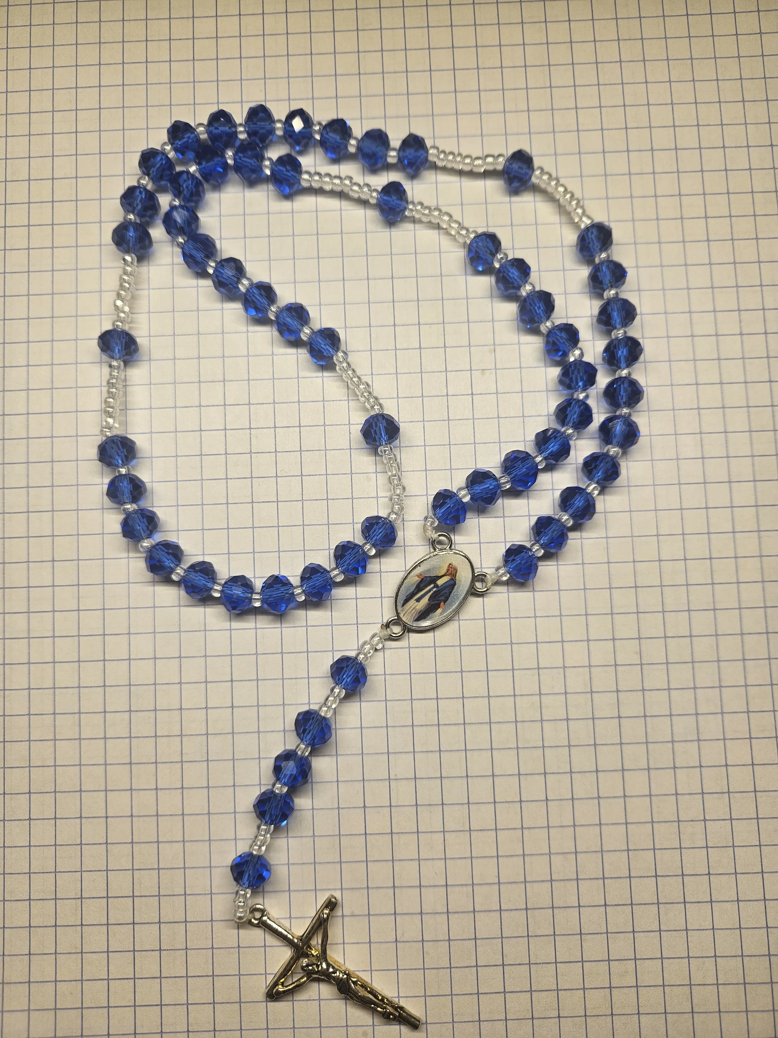 ROYAL BLUE CRYSTAL ROSARY
