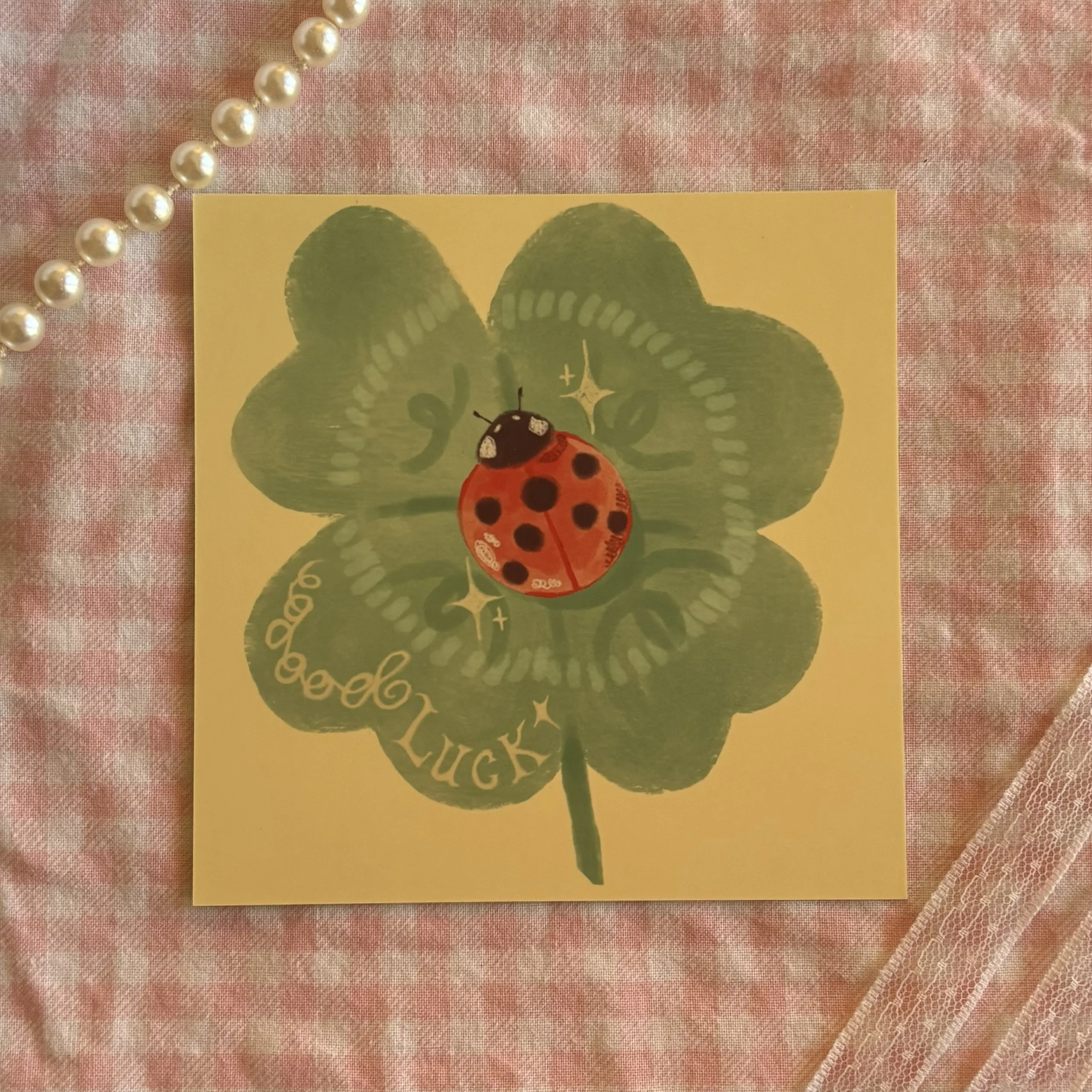 'goodluck ladybug' square print.jpeg