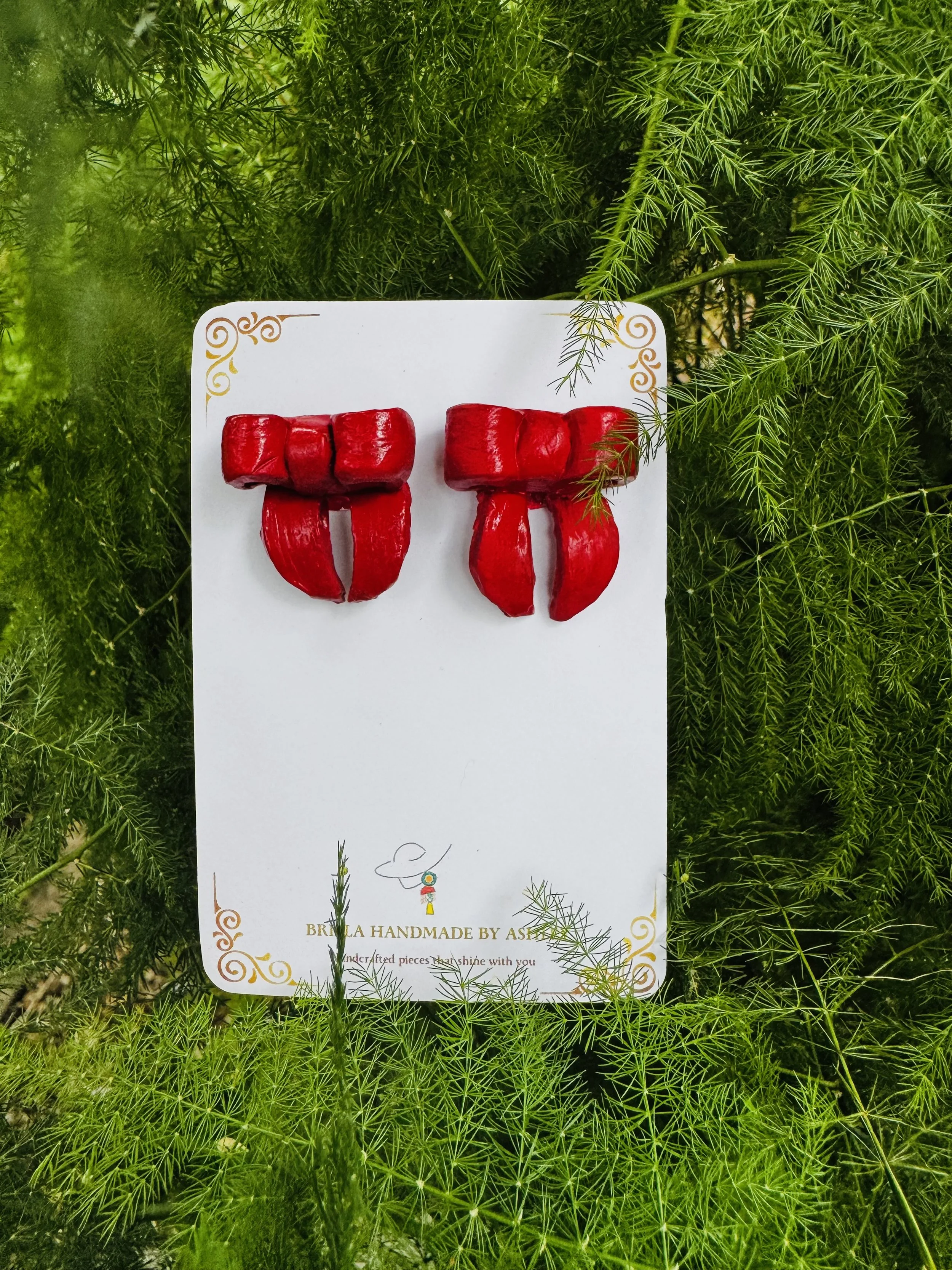 Crimson Ribbon Studs..jpeg
