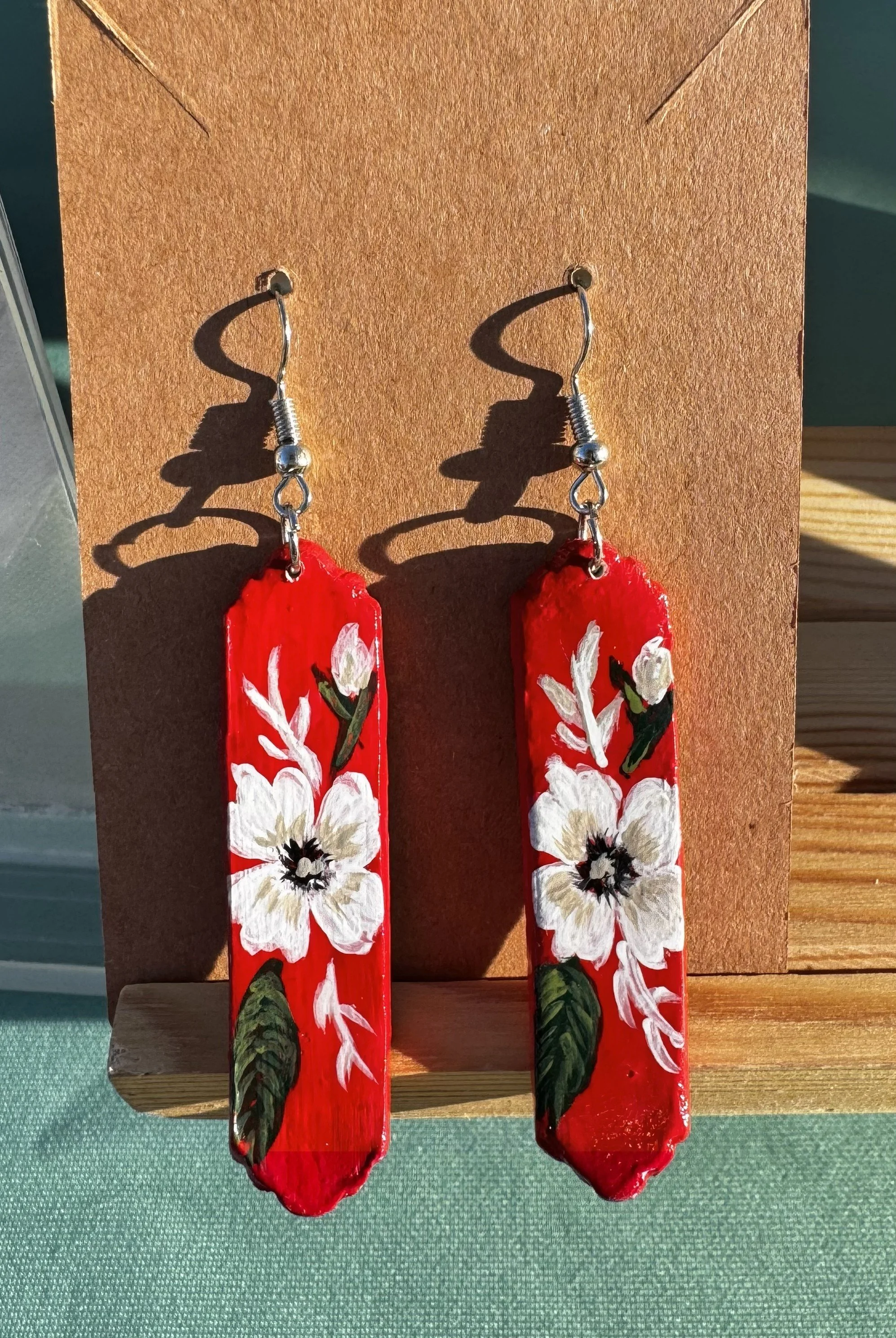 HANDPAINTED BLOSSOM EARRINGS